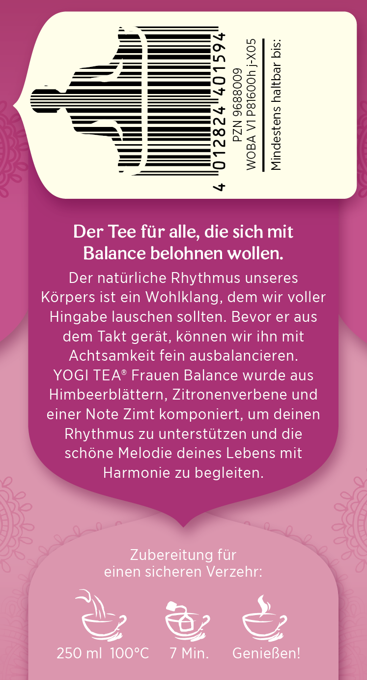 Yogi Tea Frauen Balance - Bio & Vegan, 17x1,8g