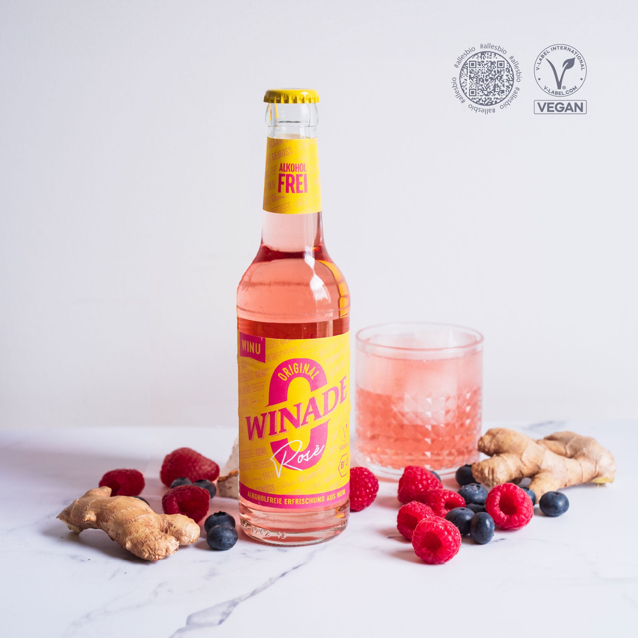 WINU Original Winade Rose - Alkoholfrei, Vegan & Bio