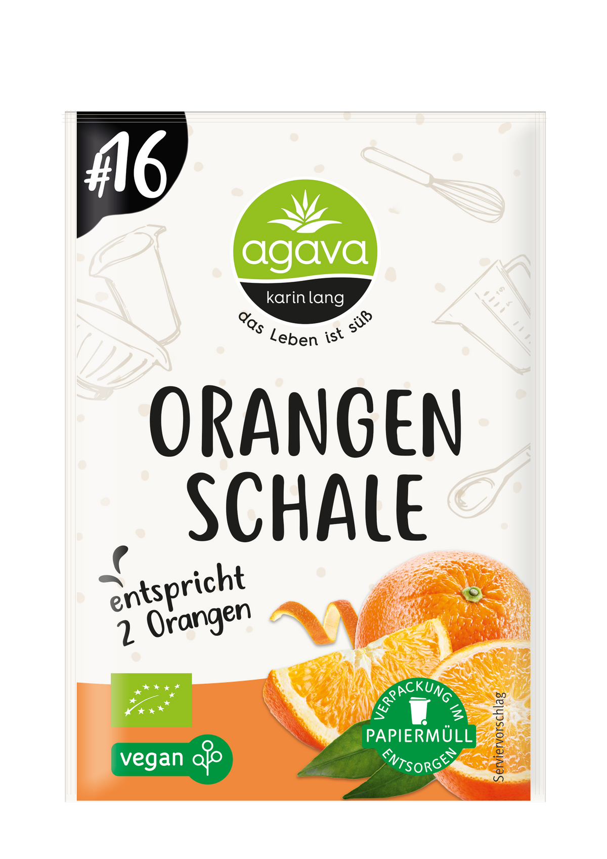 Agava Bio Geriebene Orangenschale