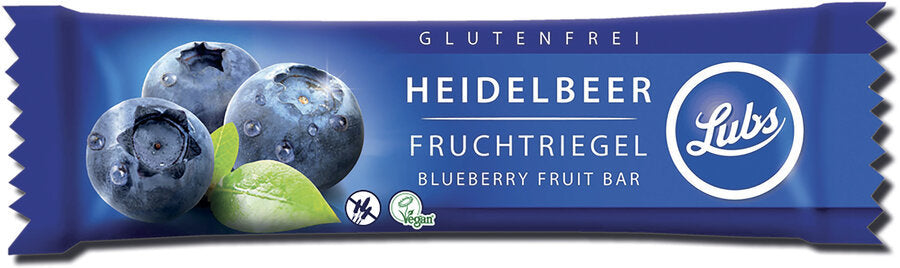 Lubs Heidelbeere Fruchtriegel - Vegan &, Bio, 30g