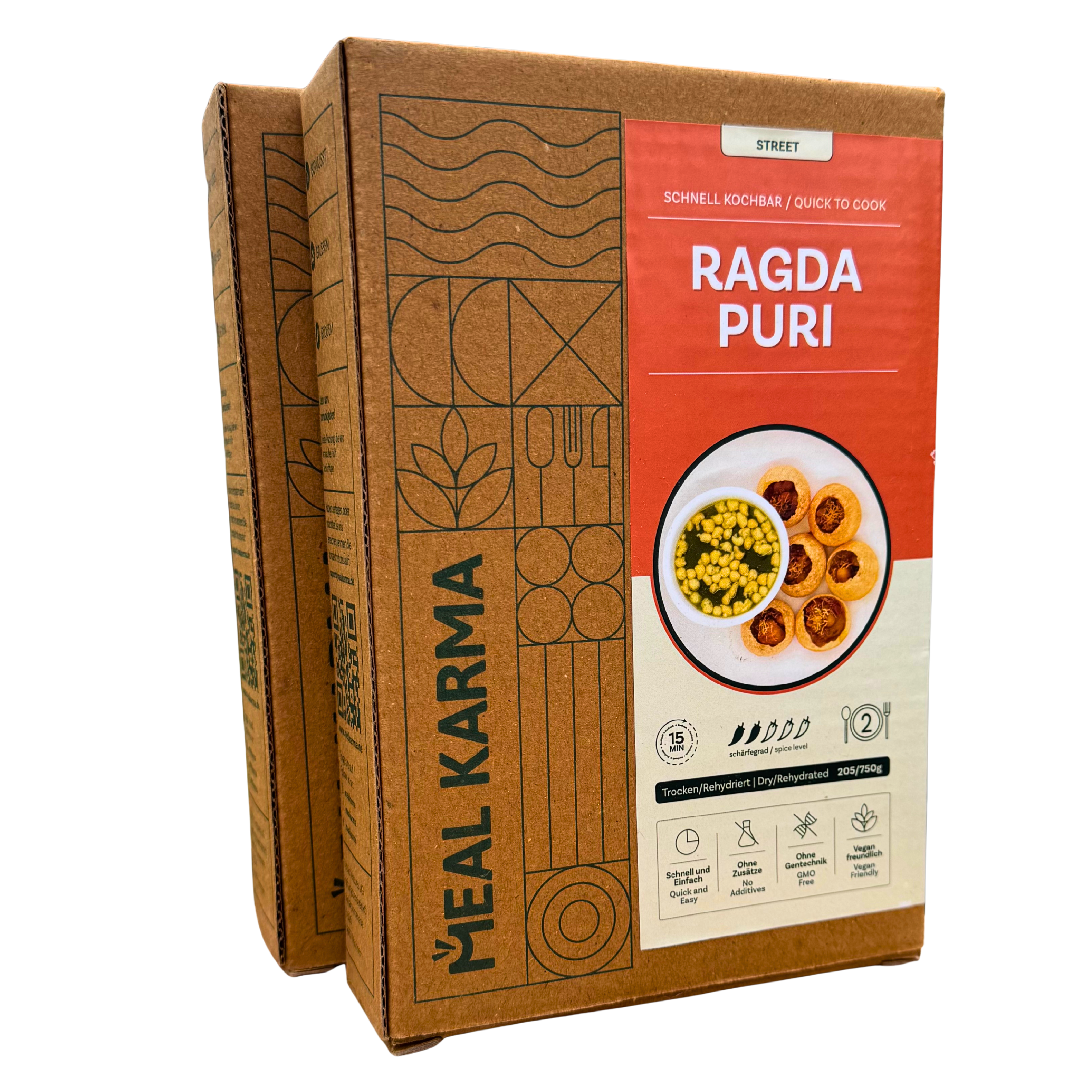 Meal Karma - Ragda Puri - Vegan Indian Street Food, 205g/750g