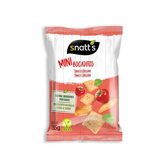 Snatt's Mini Bocaditos Tomate Oregano - Vegan, 35g