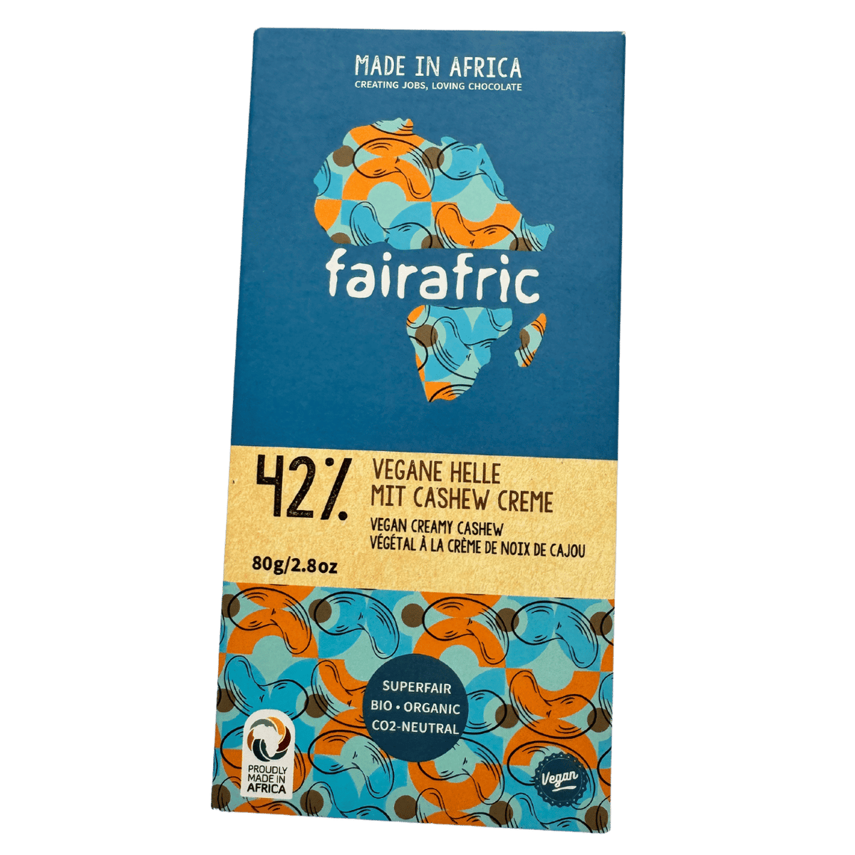 Fairafric vegane helle mit Cashew Creme