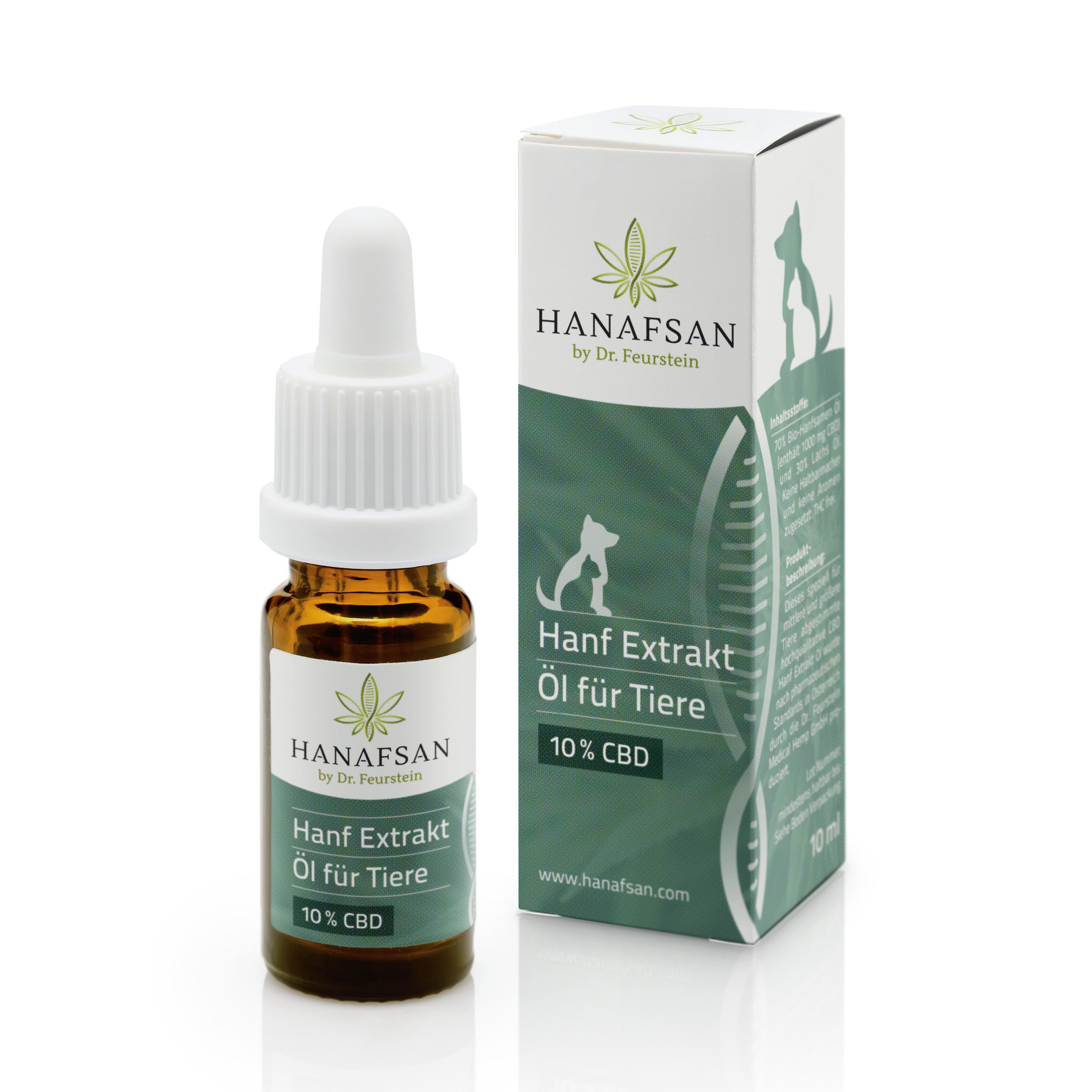 HANAFSAN Hanf Extrakt CBD Öl 10% für Tiere, 10ml