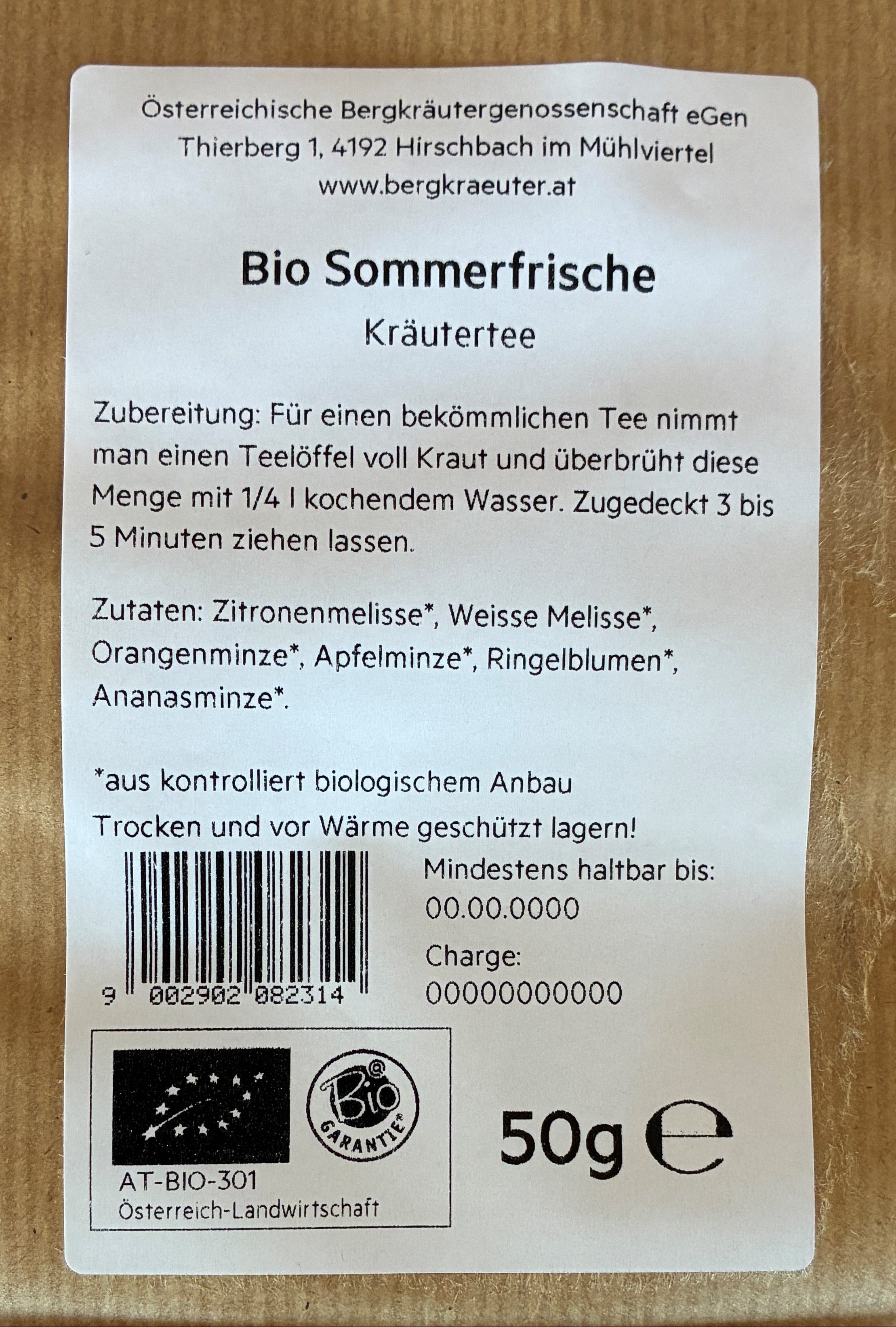 Bio Kräutertee - Sommerfrische, 50g