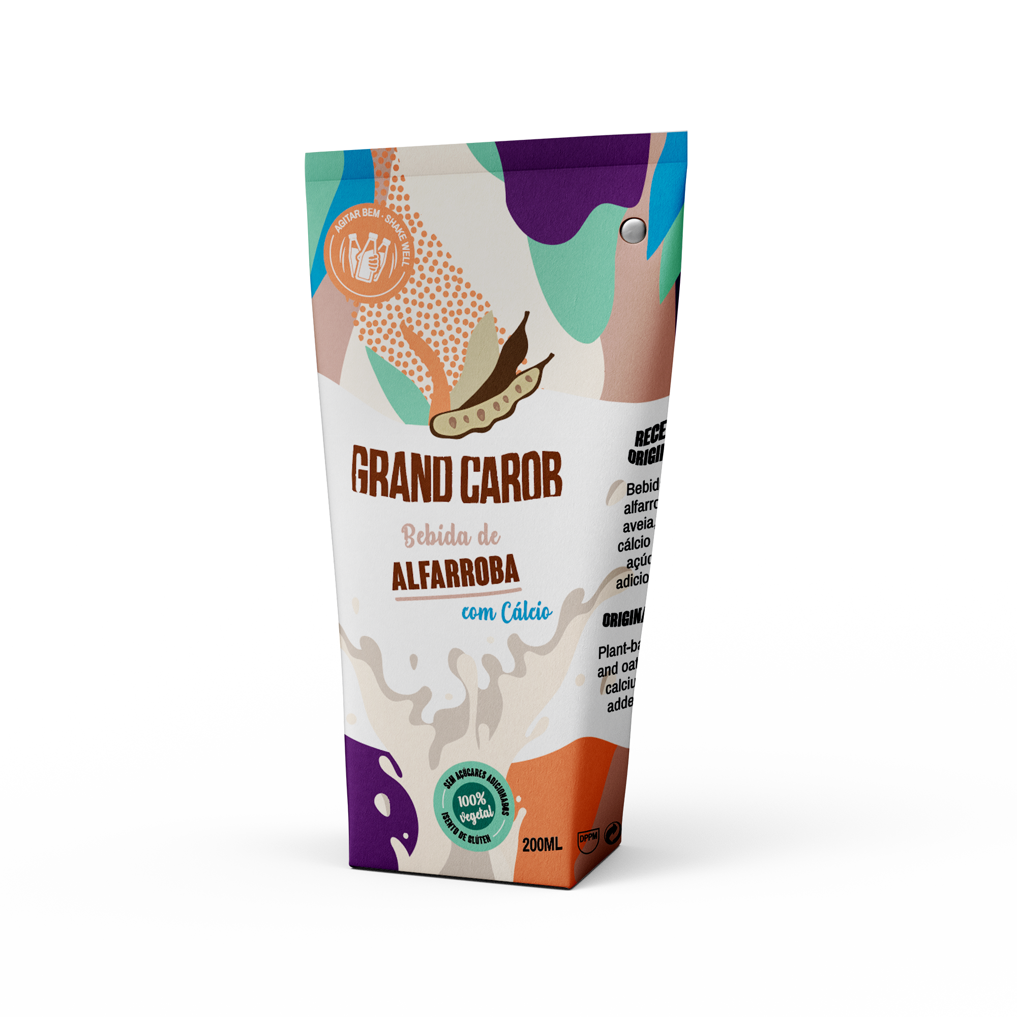 Grand Carob Vegan Carob Drink - Vegan & Laktosefrei, 200ml