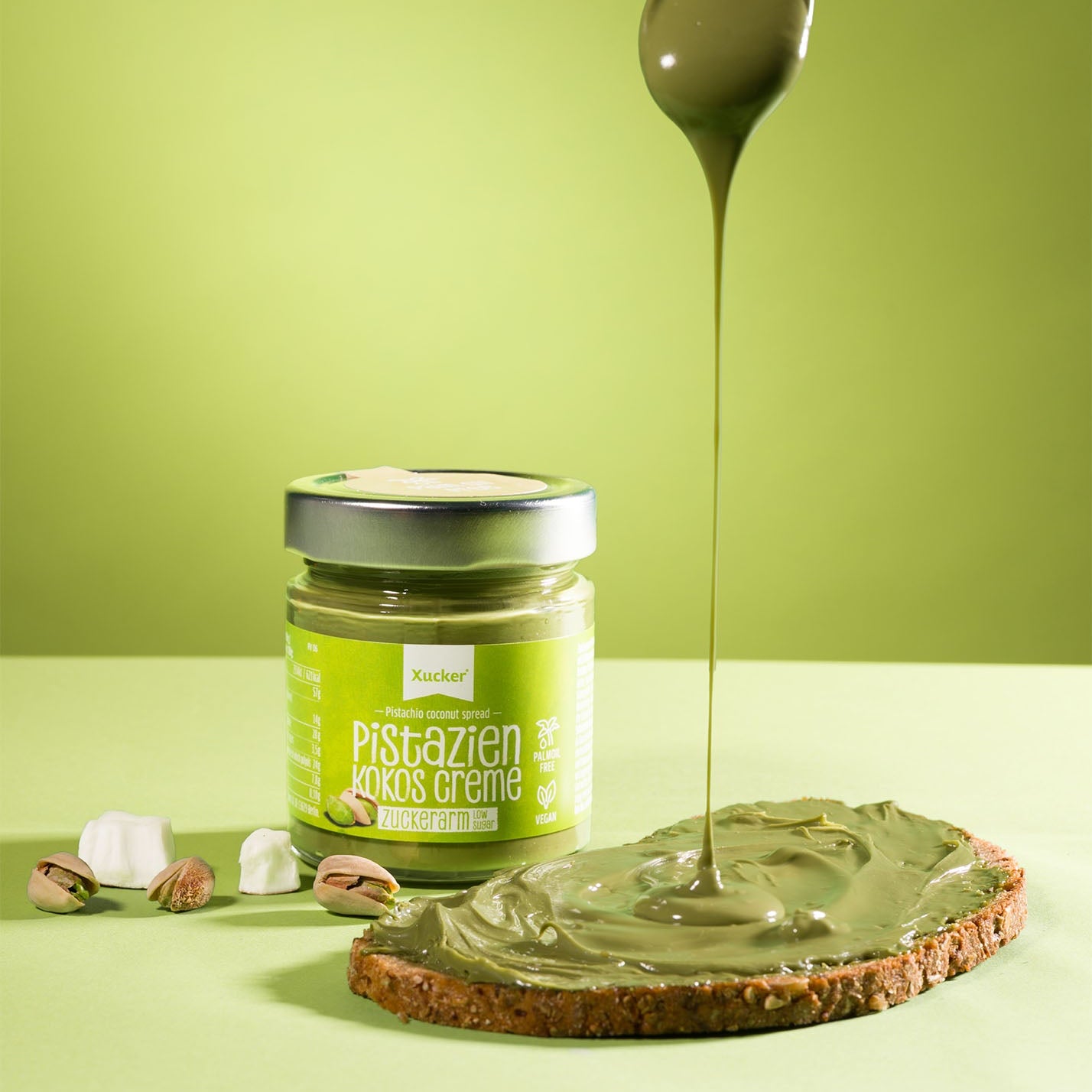 Xucker Pistazien-Kokos-Creme, Vegan & Palmölfrei, 200g