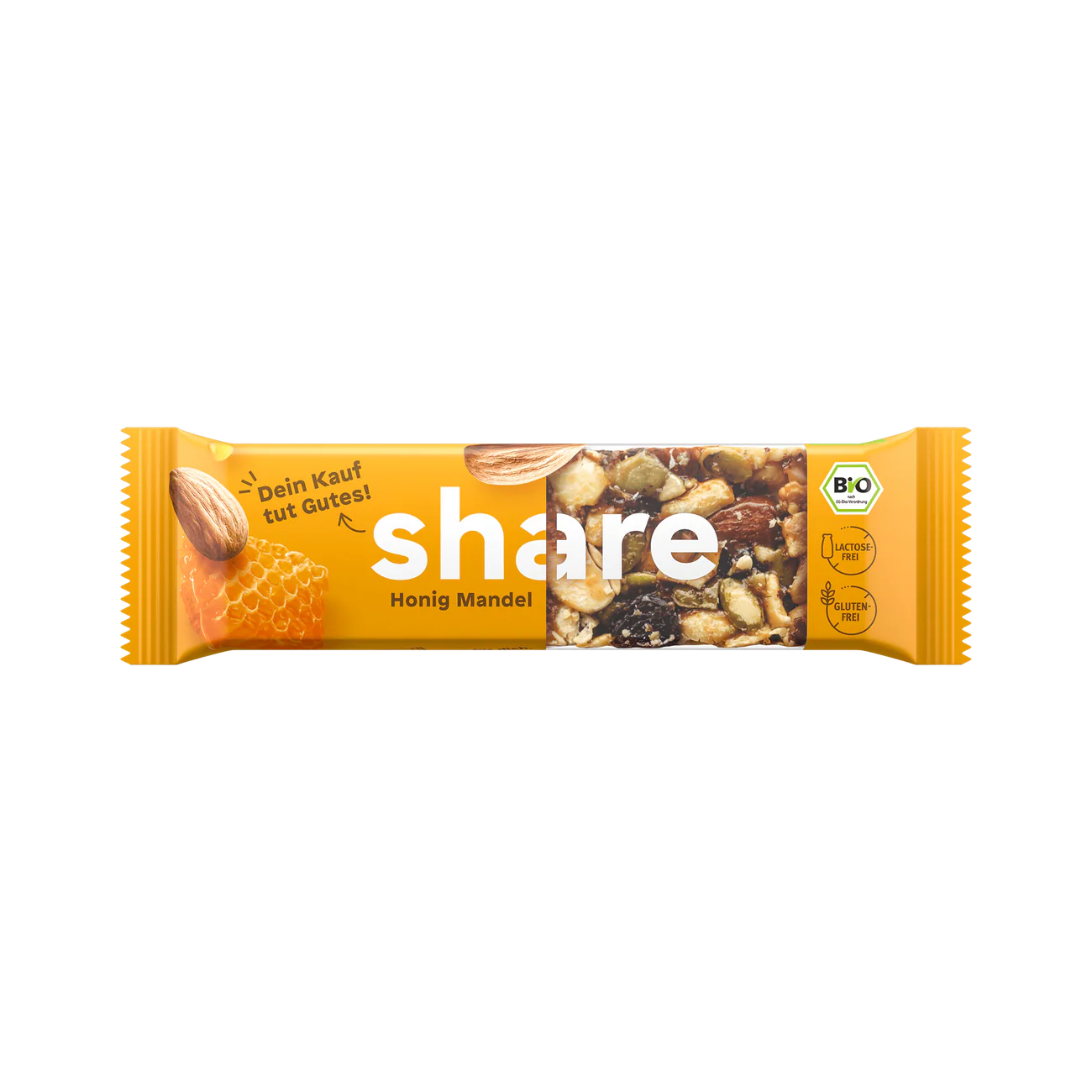 share Nussriegel Honig & Mandel - Bio & Glutenfrei, 35g
