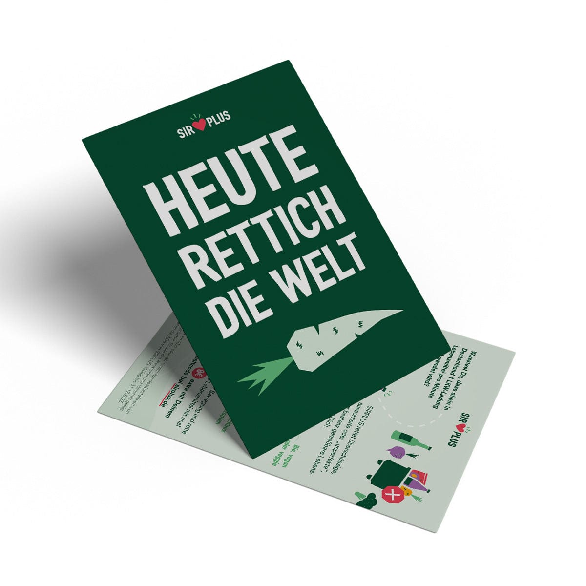 SIRPLUS SIRPLUS Postkarte, HEUTE RETTICH DIE WELT