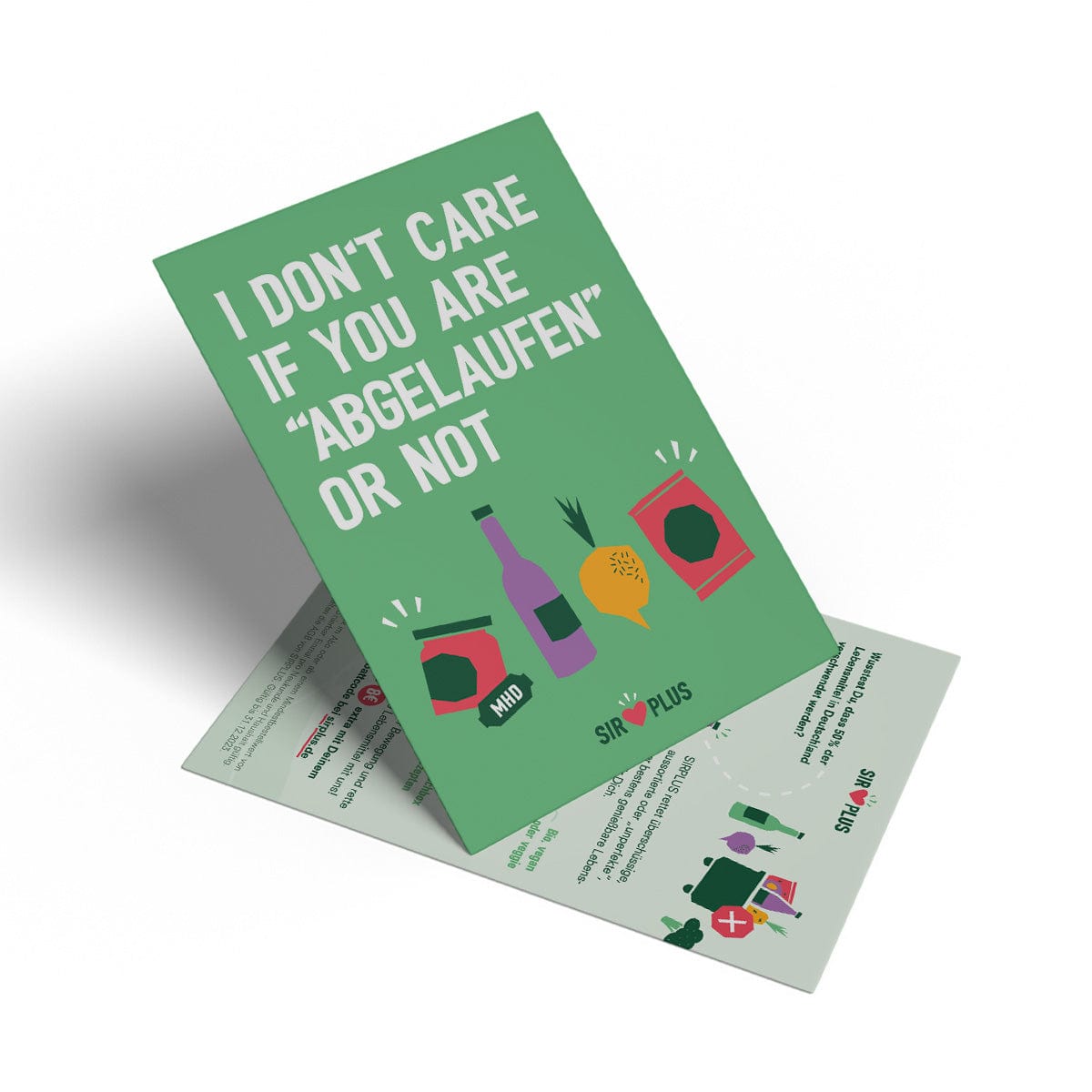 SIRPLUS Sirplus Postkarte, I DON'T CARE IF YOU ARE "ABGELAUFEN"OR NOT