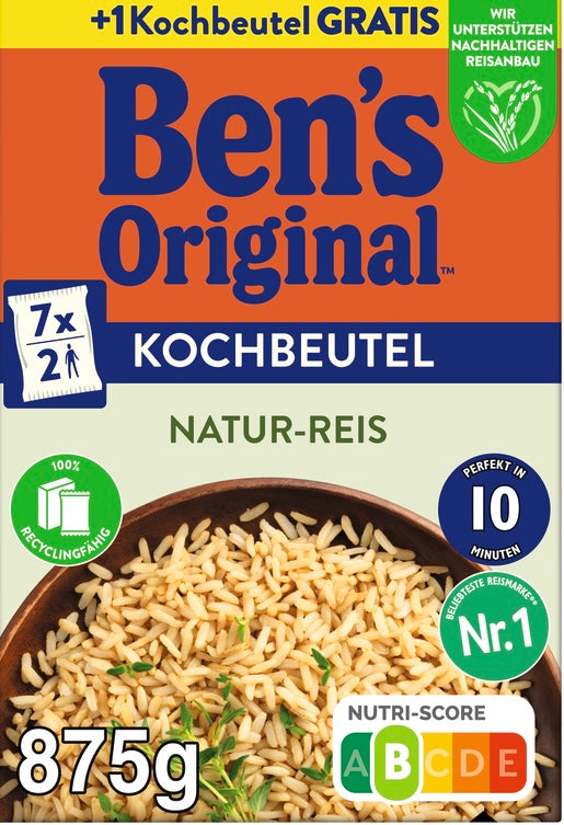 Ben’s Original Naturreis im Kochbeutel, 875g