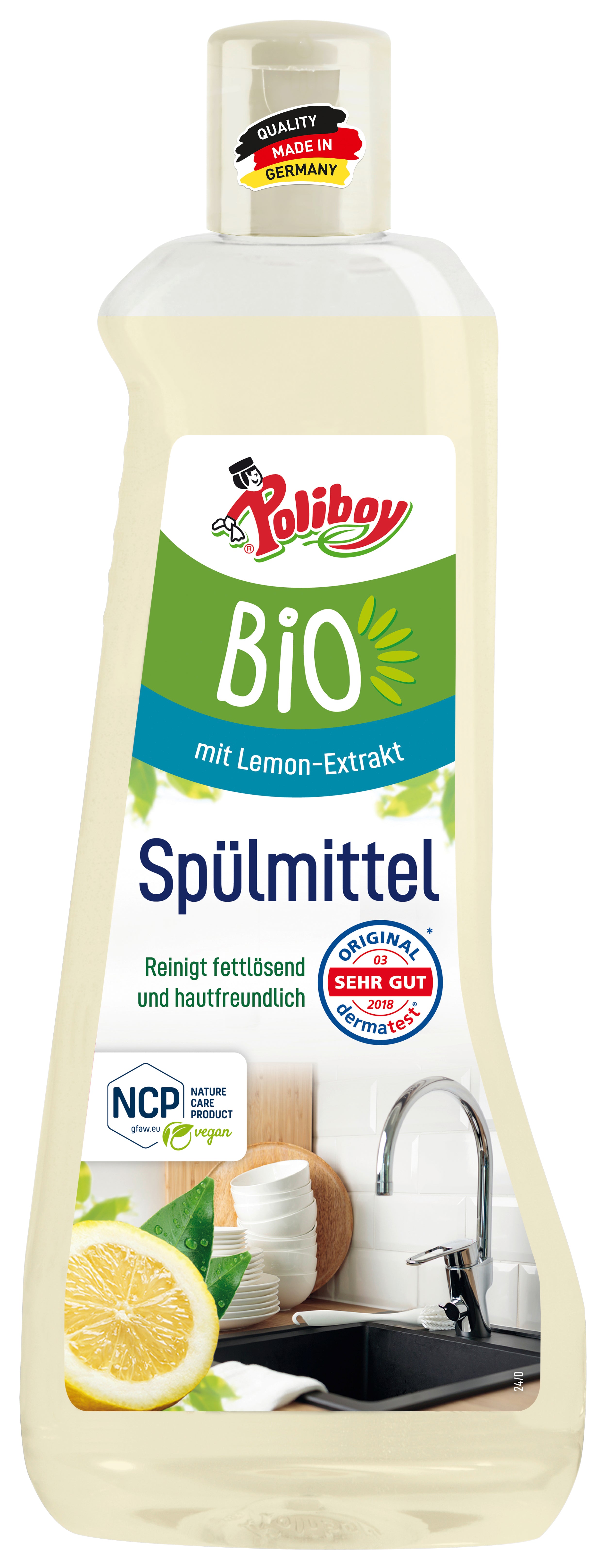 POLIBOY NCP Spülmittel mit Lemon-Extrakt - Vegan, 0,5L