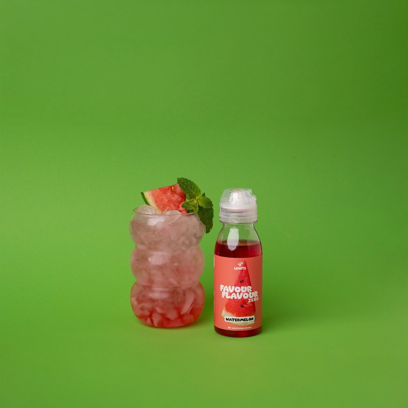 LiqVits Favour Flavour Ice Tea Watermelon Sirup - Vegan & Zero, 200ml