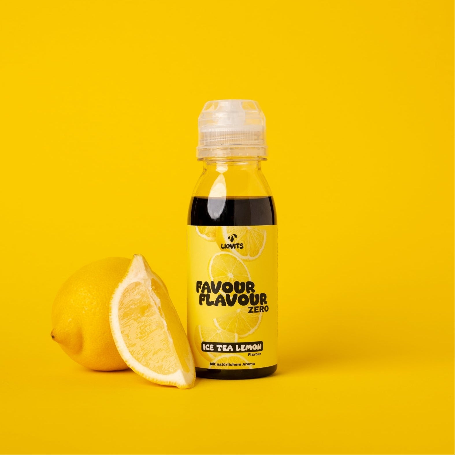 LiqVits Favour Flavour Ice Tea Lemon Sirup - Vegan & Zero, 200ml