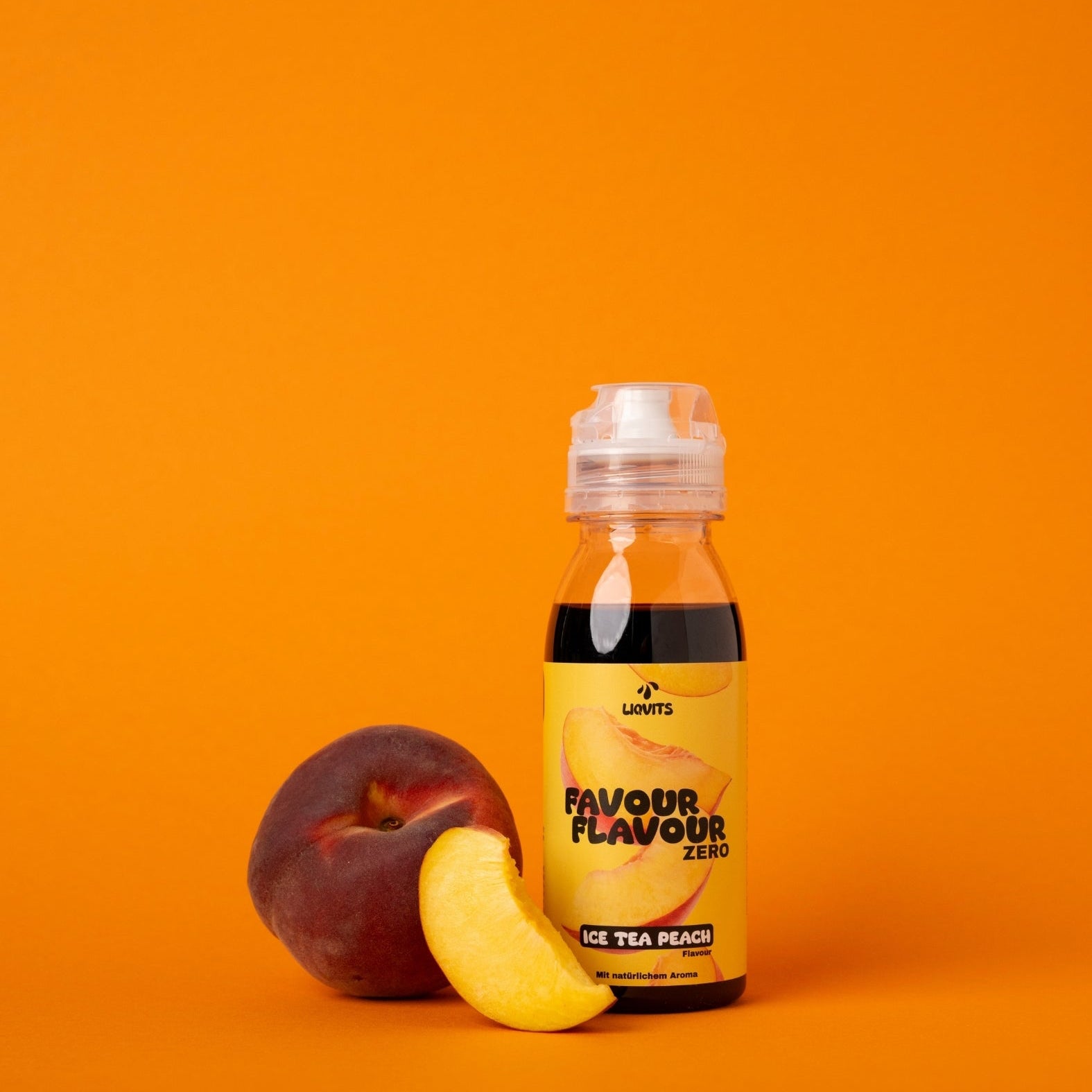 LiqVits Favour Flavour Ice Tea Peach Sirup - Vegan & Zero, 200ml