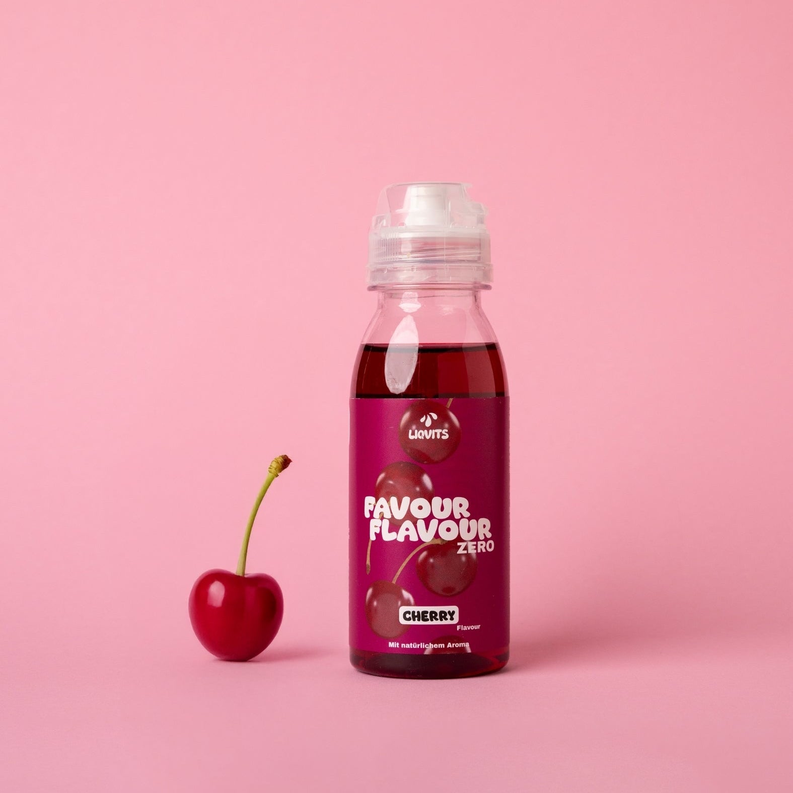 LiqVits Favour Flavour Ice Tea Cherry Sirup - Vegan & Zero, 200ml