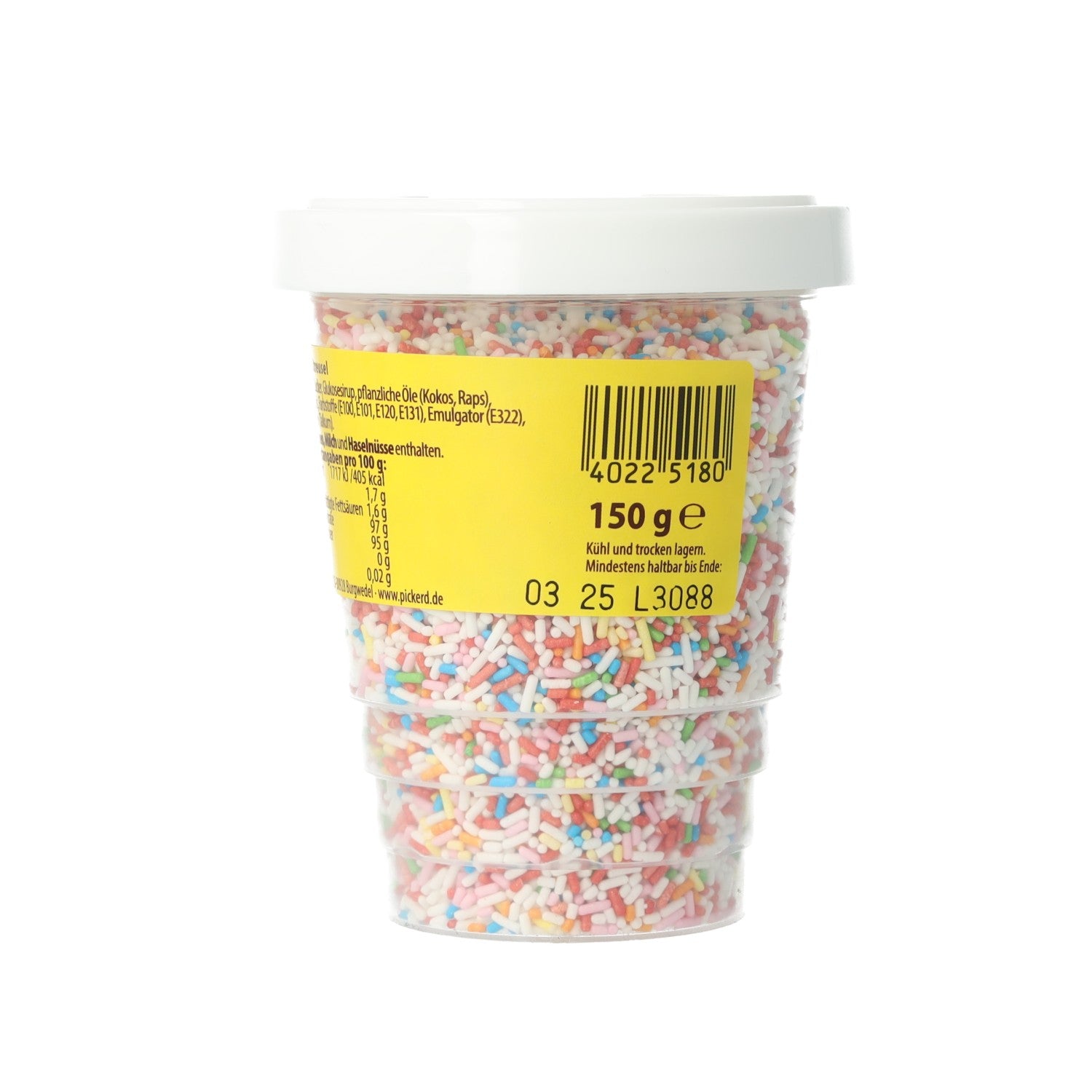 PICKERD Bunte Zuckerstreusel 150g