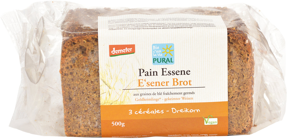 Pural E’sener 3-Kornbrot Bio - Vegan & Bio, 500 g
