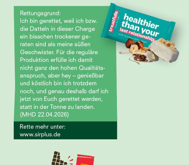 Treatfuls Weiße Vegane Haselnuss-Cashew-Riegel (2 × 20 g)