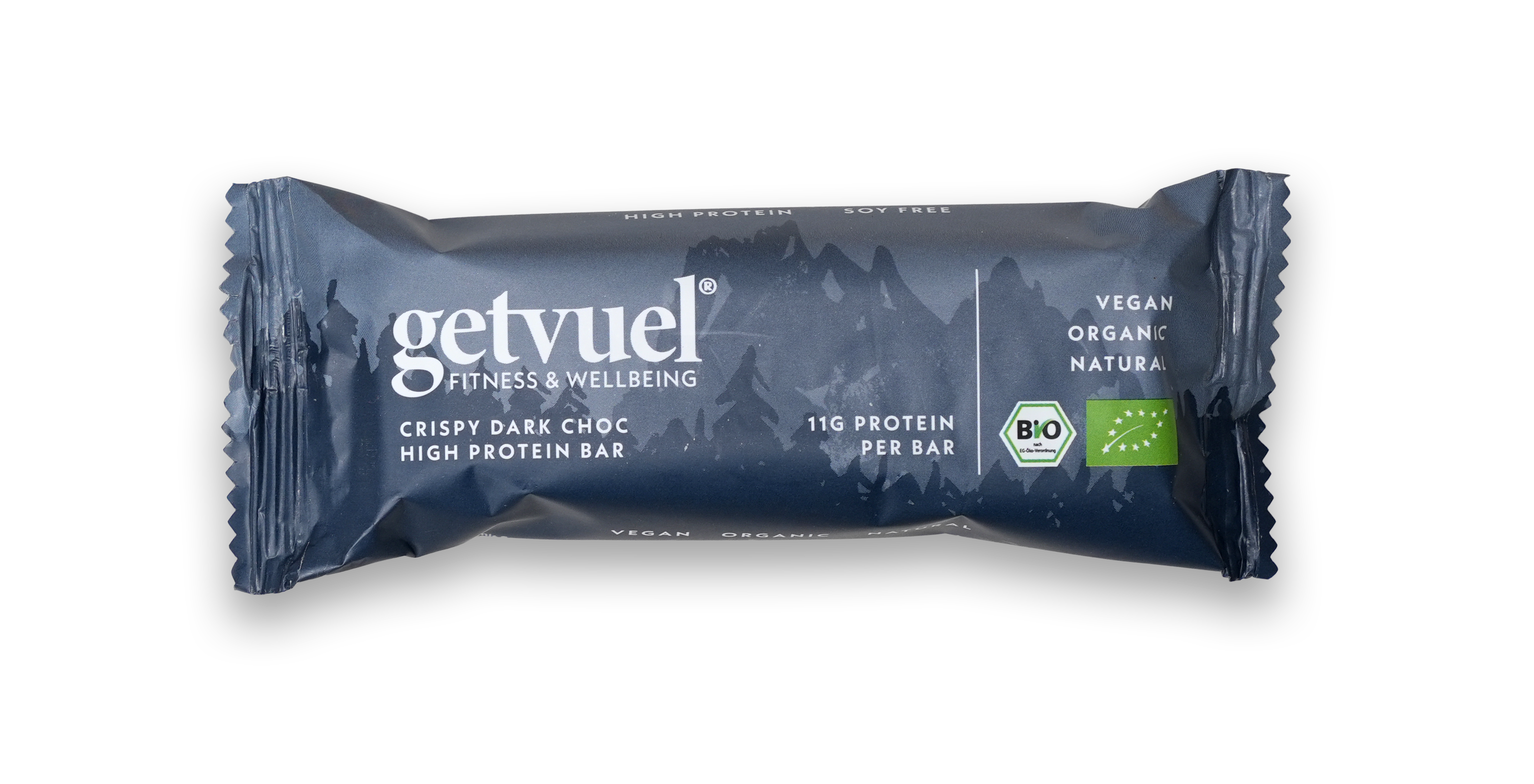 getvuel Crispy Dark Choc High Protein Riegel Bio & Vegan, 50 g