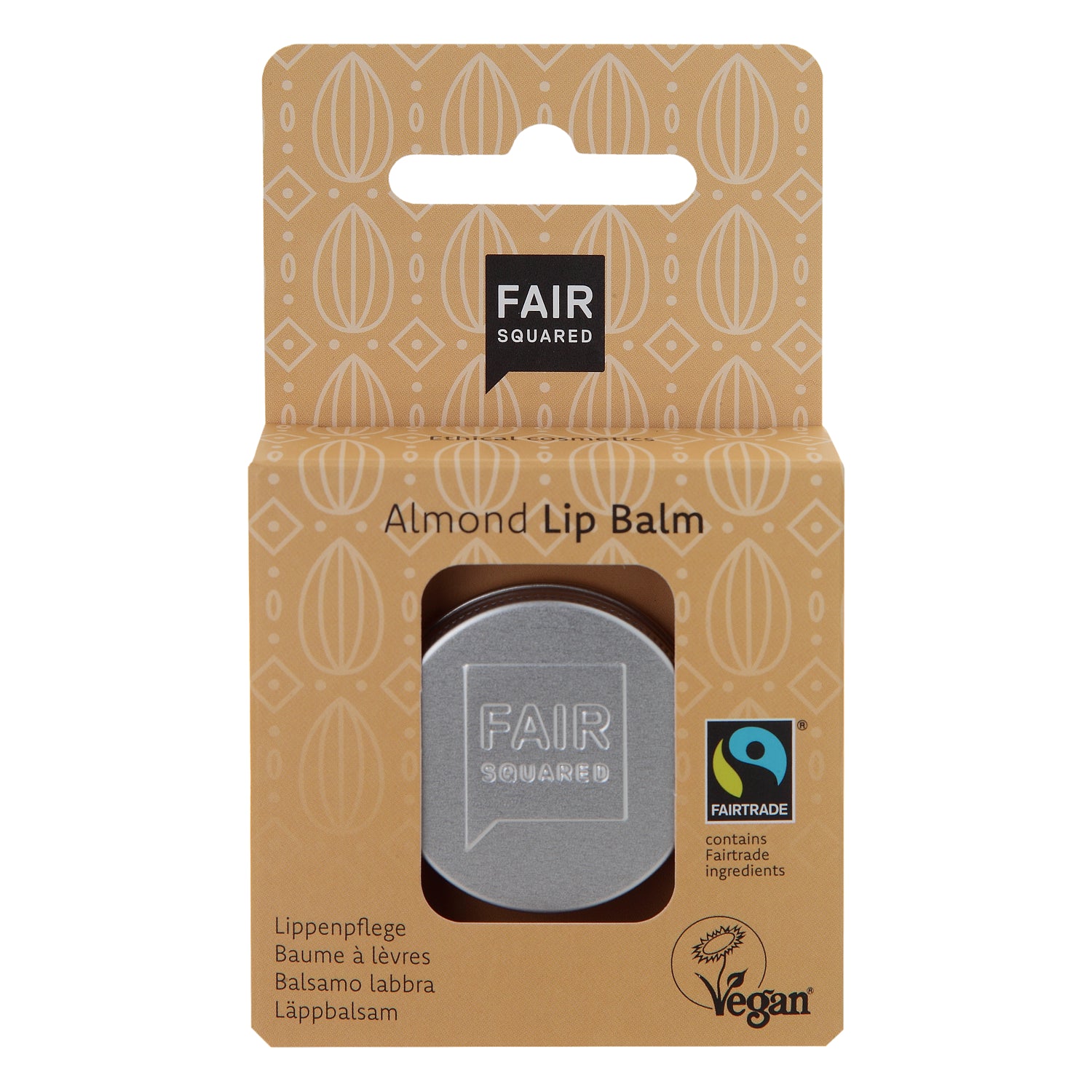 FAIR SQUARED Lip Balm Almond - Vegan & Halal, 12 gr