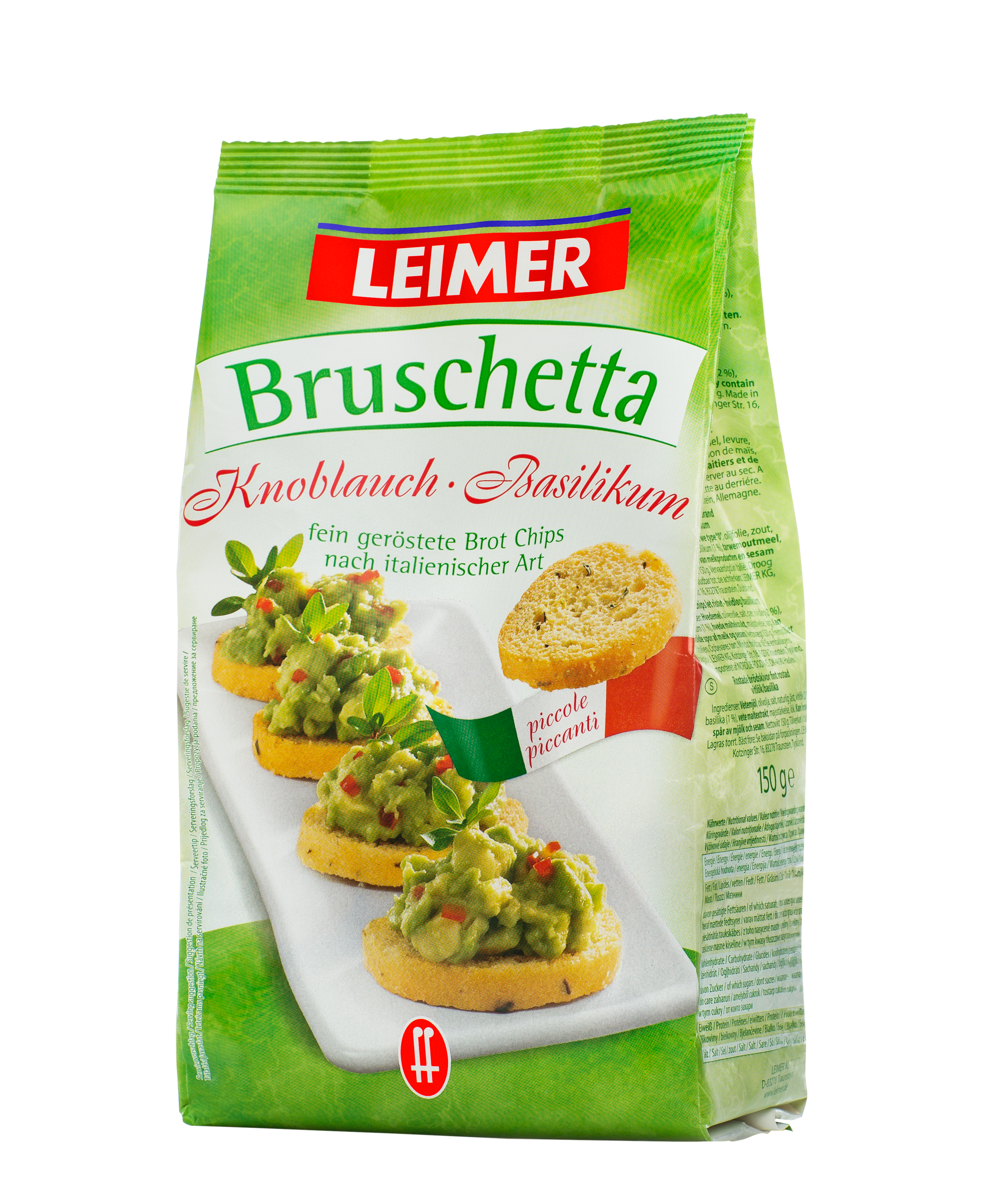 LEIMER Bruschetta Knoblauch-Basilikum, 150g