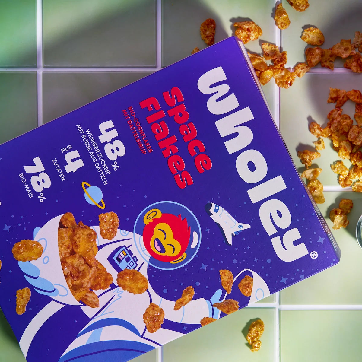 Wholey Space Flakes Cereals - Bio & Vegan, 300g