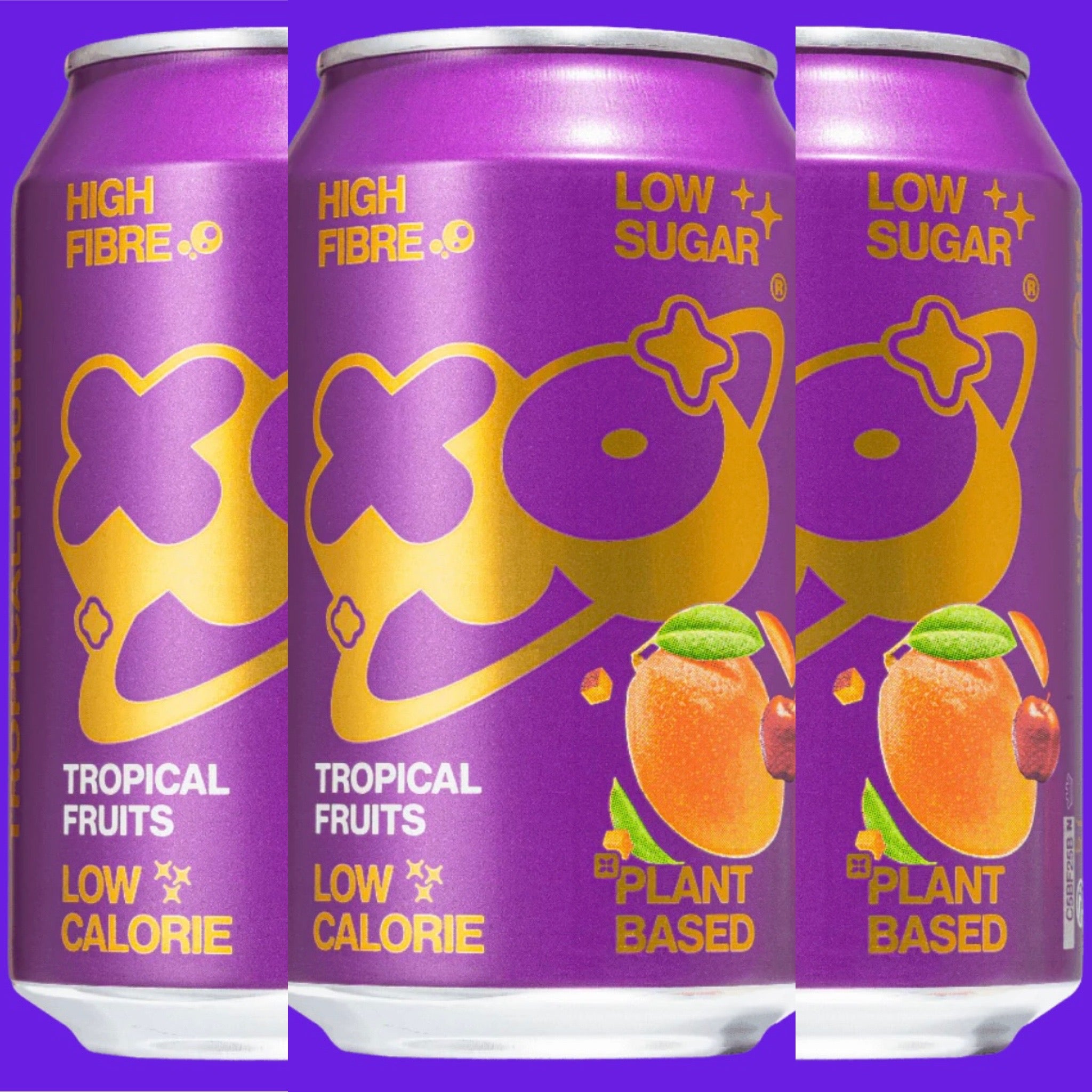 XO Soda, Sparkling Tropical Fruits, 12x330ml