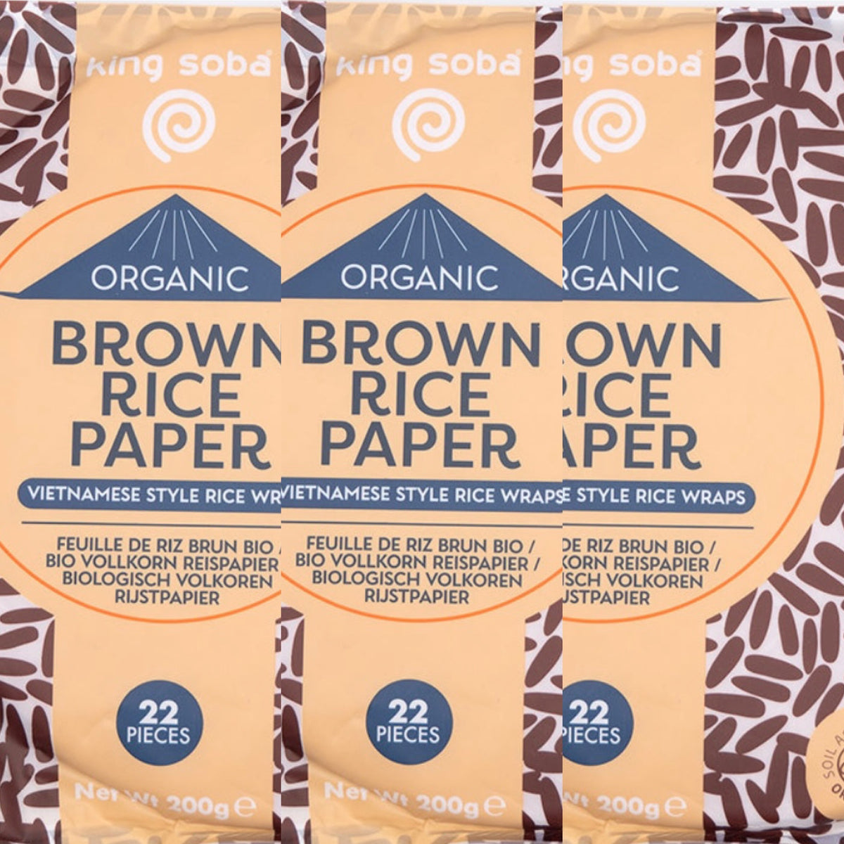 KingSoba Bio-Naturreispapier 10x200g