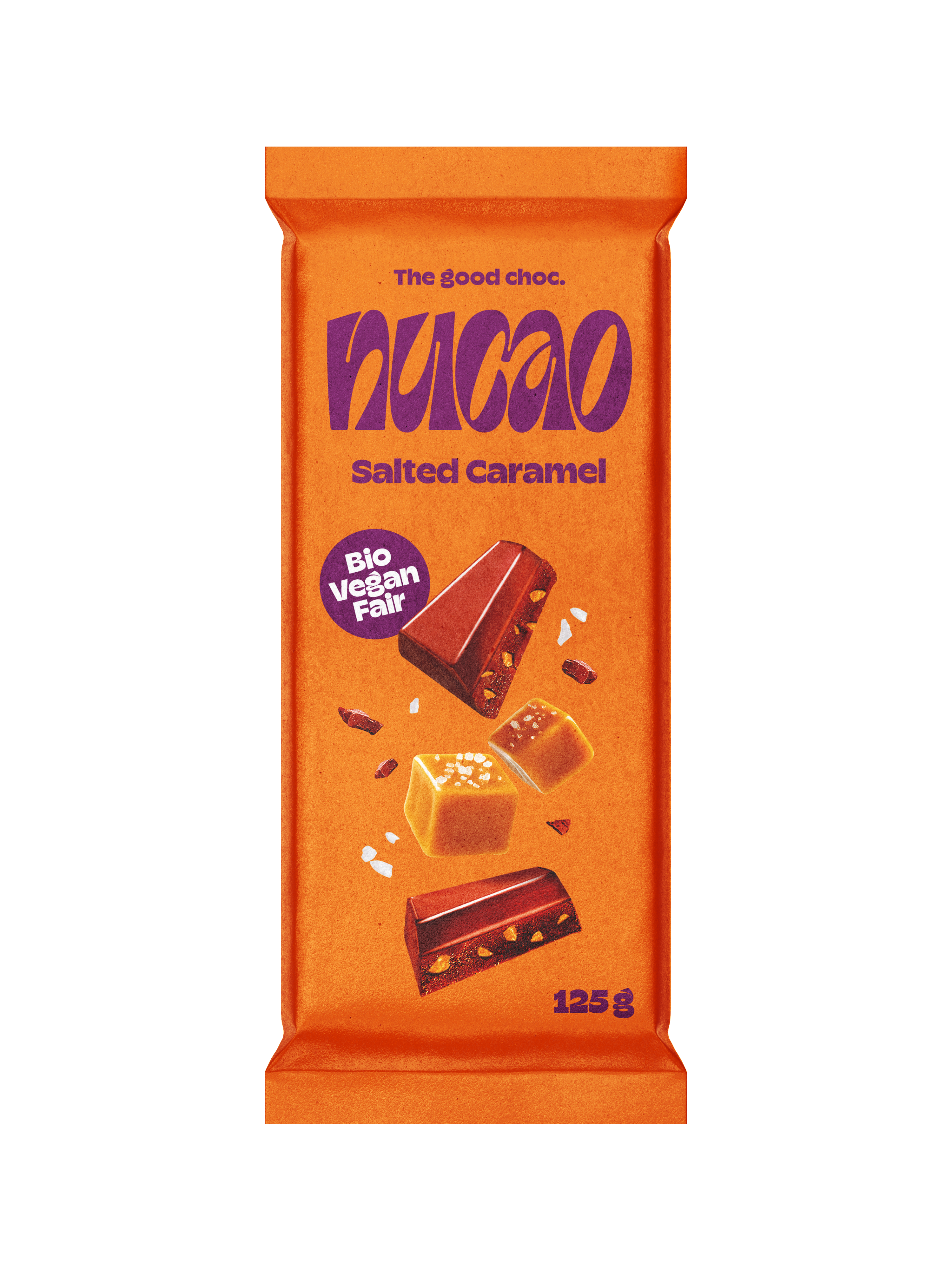 Nucao Bio Schokolade Salted Caramel, 125g - Vegan und Fairtrade