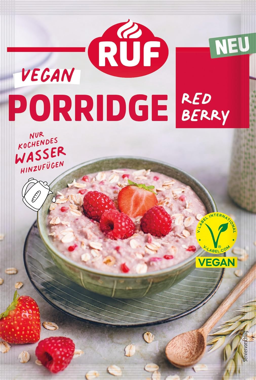 RUF Porridge Red Berry - Haferbrei mit Erdbeeren & Himbeeren