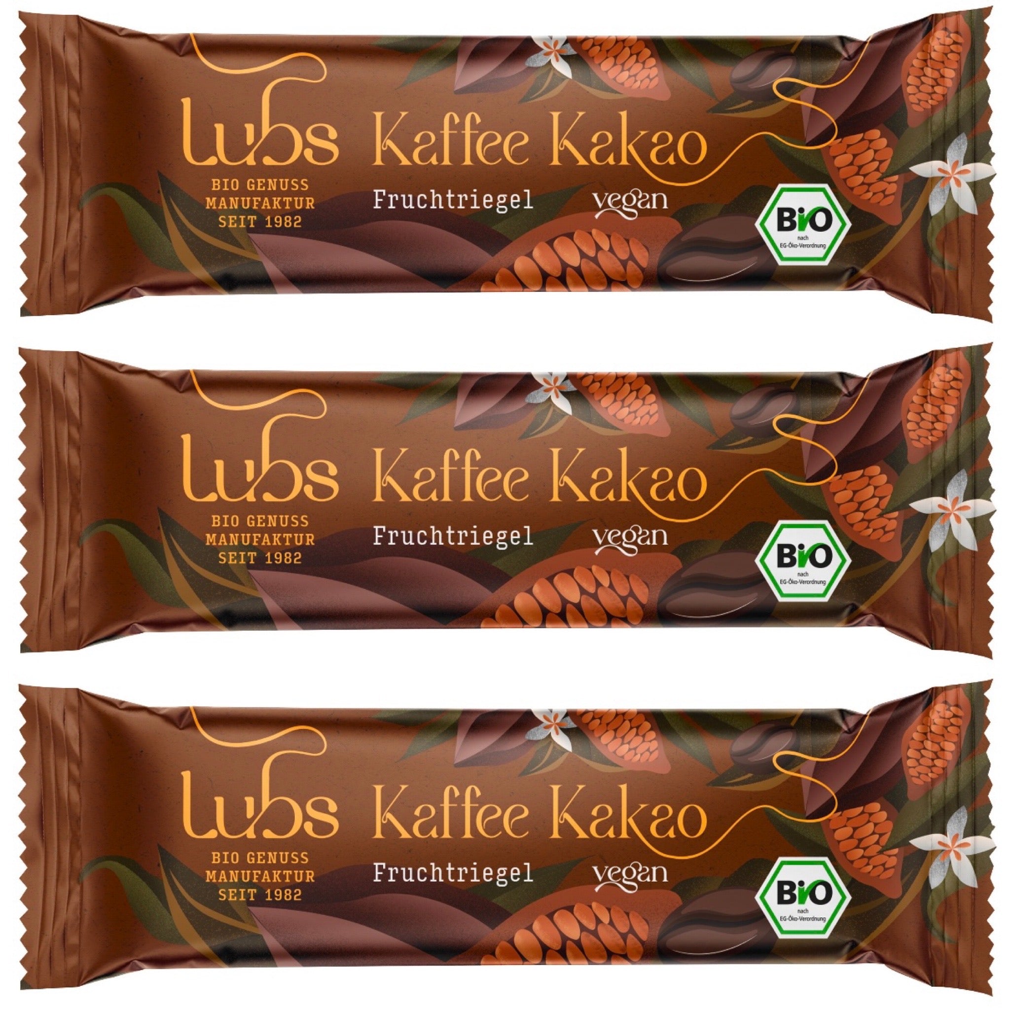 Lubs Fruchtriegel Kaffee-Kakao, 24x40g