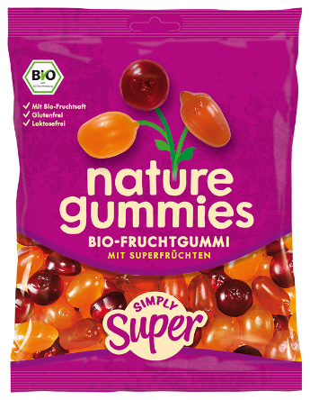 Nature Gummies, Simply Super Bio-Fruchtgummi, 120 g