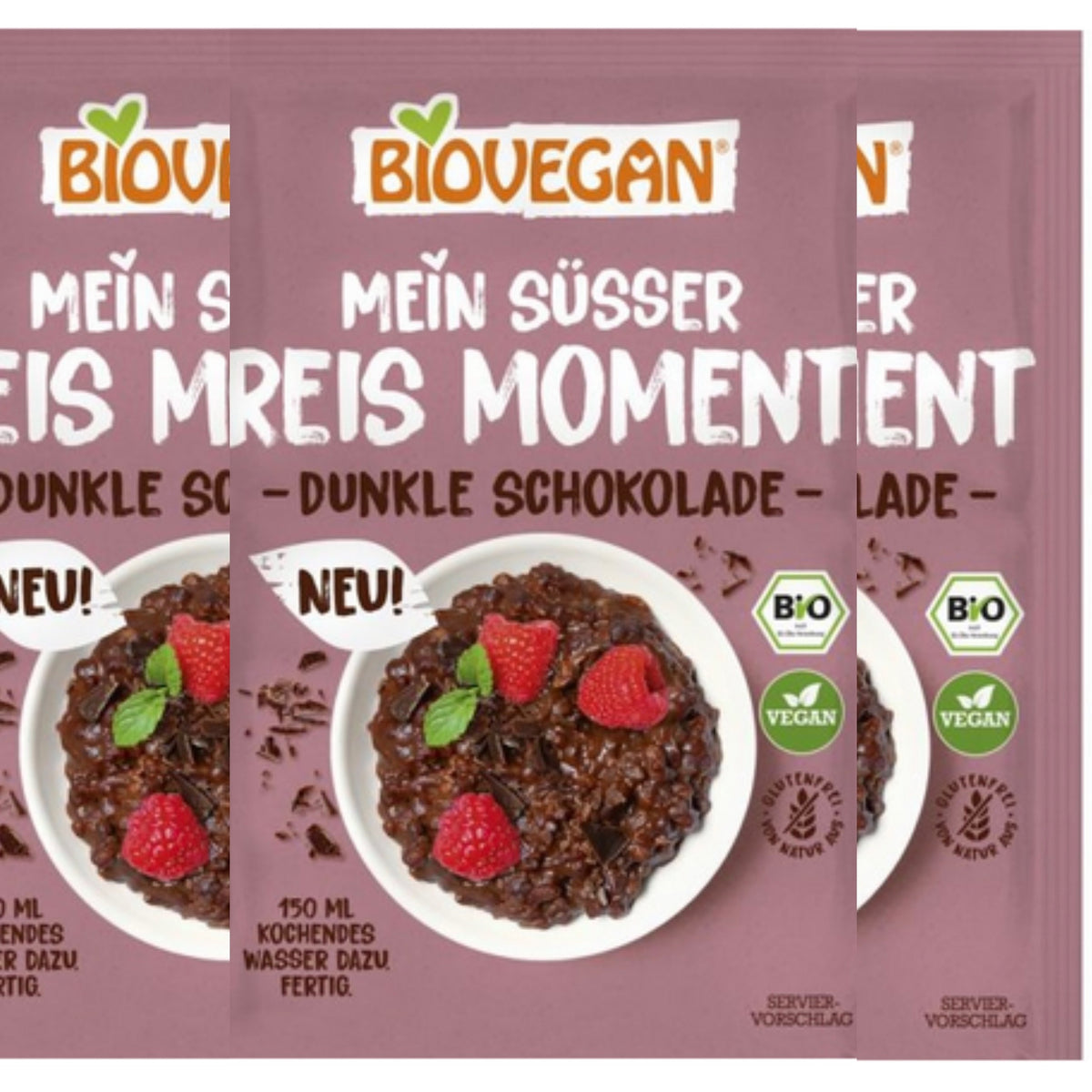Biovegan Mein süßer Reismoment Dunkle Schokolade 8x60g
