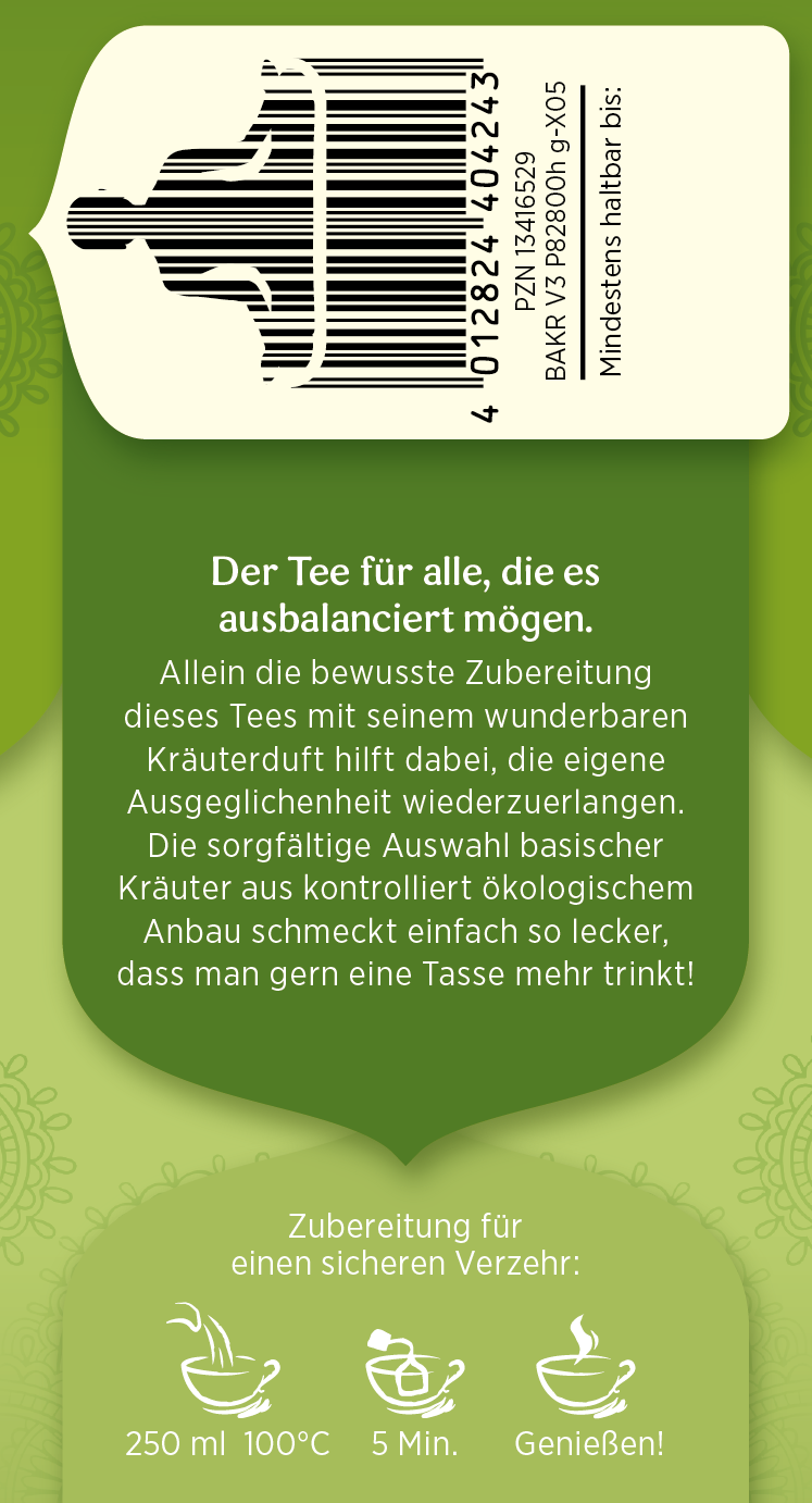 Yogi Tea Basische Kräuter - Bio & Vegan, 17x2,1g