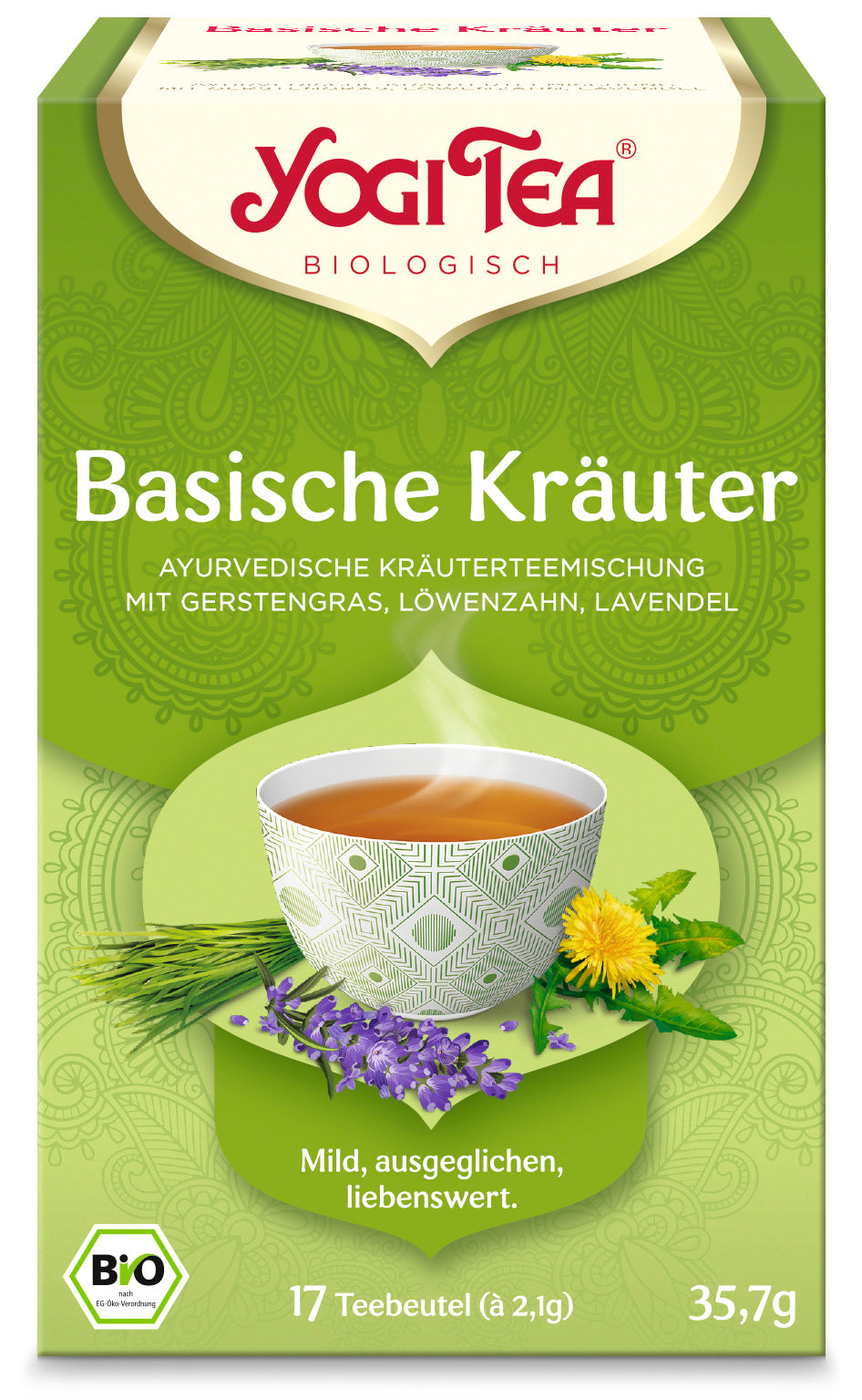 Yogi Tea Basische Kräuter - Bio & Vegan, 17x2,1g
