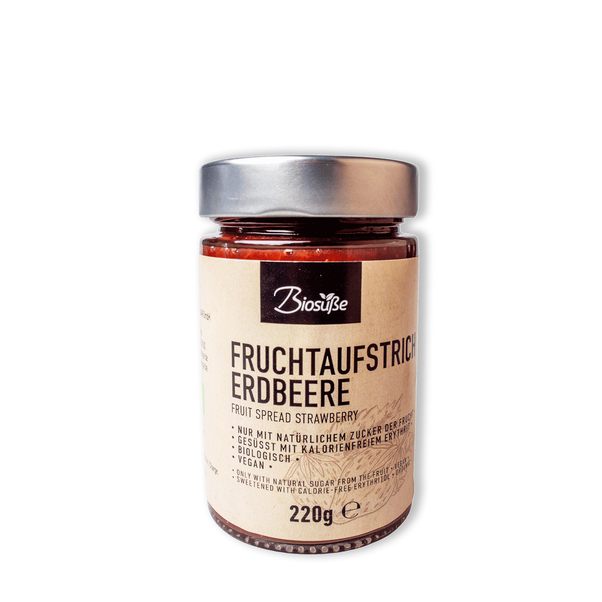 Biosüße Bio Fruchtaufstrich Erdbeere, 220 g