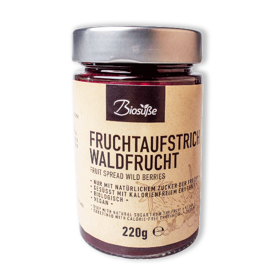 Biosüße Bio Fruchtaufstrich Waldfrucht, 220 g