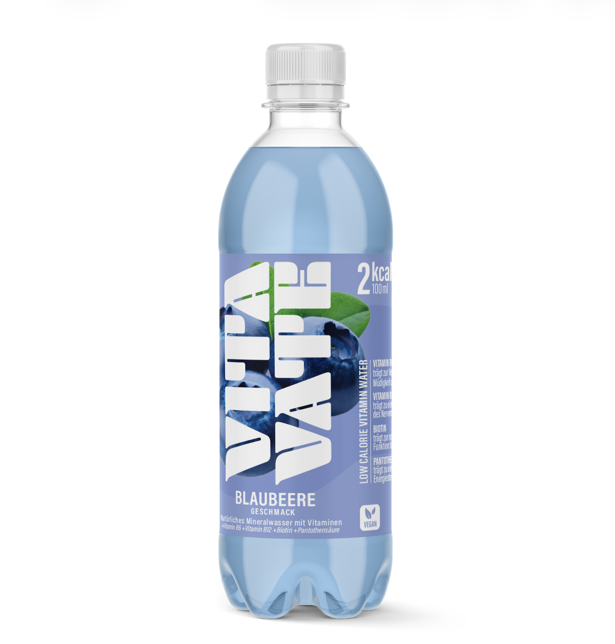 VitaVate, Vitaminwasser Blaubeere, Vegan & Mit B12, 500 ml