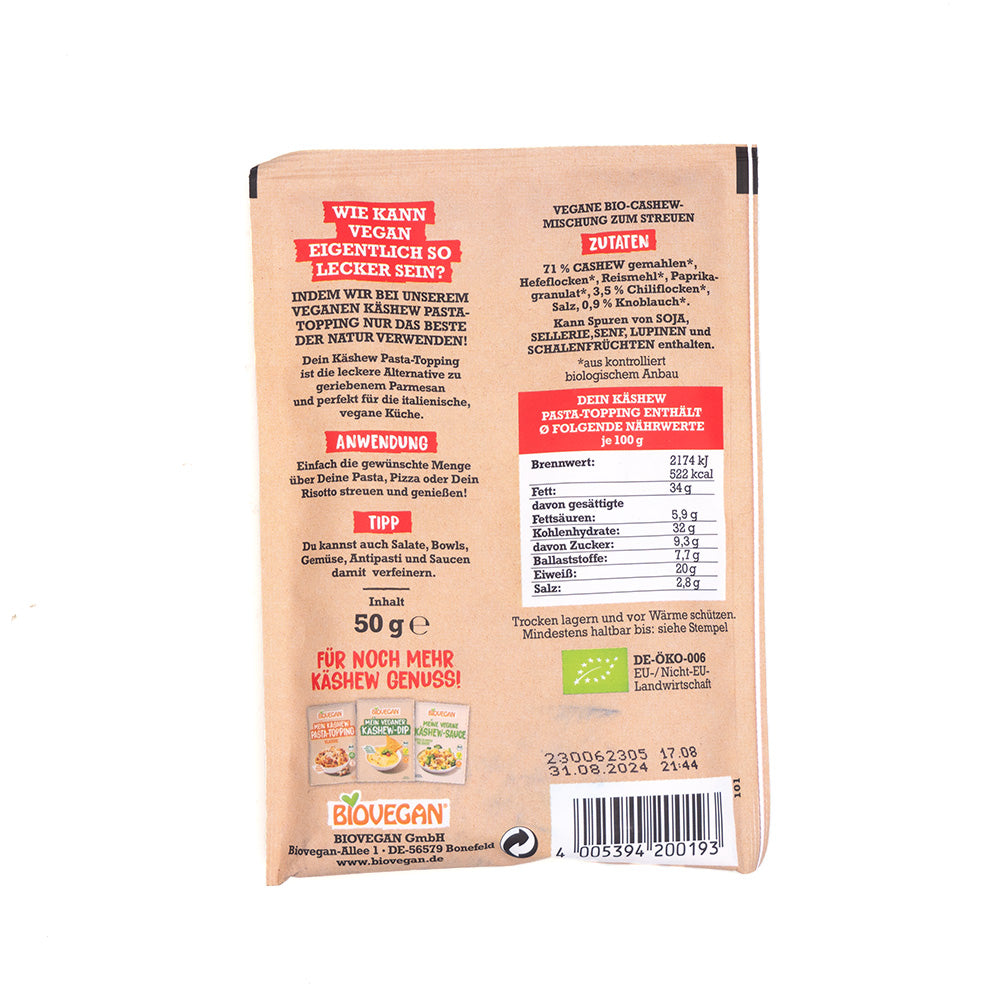 BIOVEGAN Bio Pasta Topping Chili-Knoblauch 8x50g