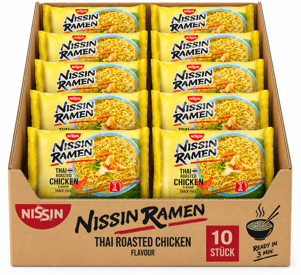 Nissin Ramen Thai Roasted Chicken, 10x65g