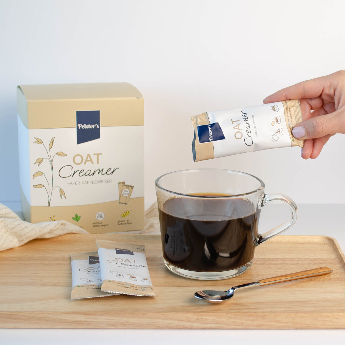 Pelster's Oat Creamer (Hafer-Kaffeeweißer) Probiersticks, 50x10g