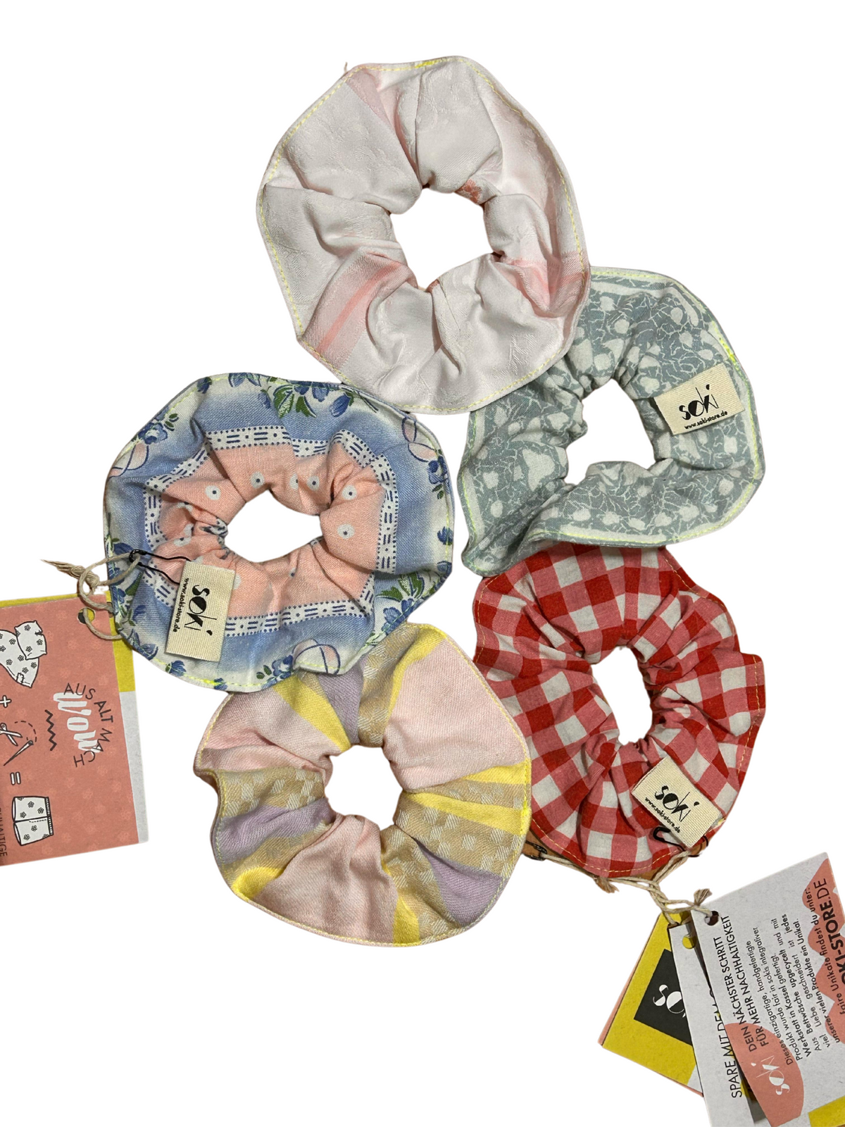 SokiStore Scrunchie aus Omi's alter Bettwäsche - Unikat