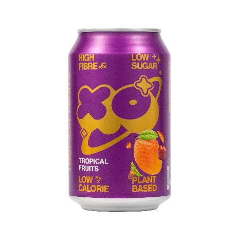 XO Soda, Sparkling Tropical Fruits, 330 ml