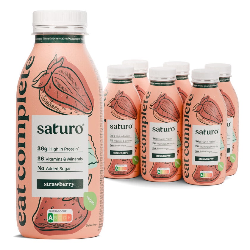 Saturo Ready-to-Drink Erdbeere - Vegan, 400ml