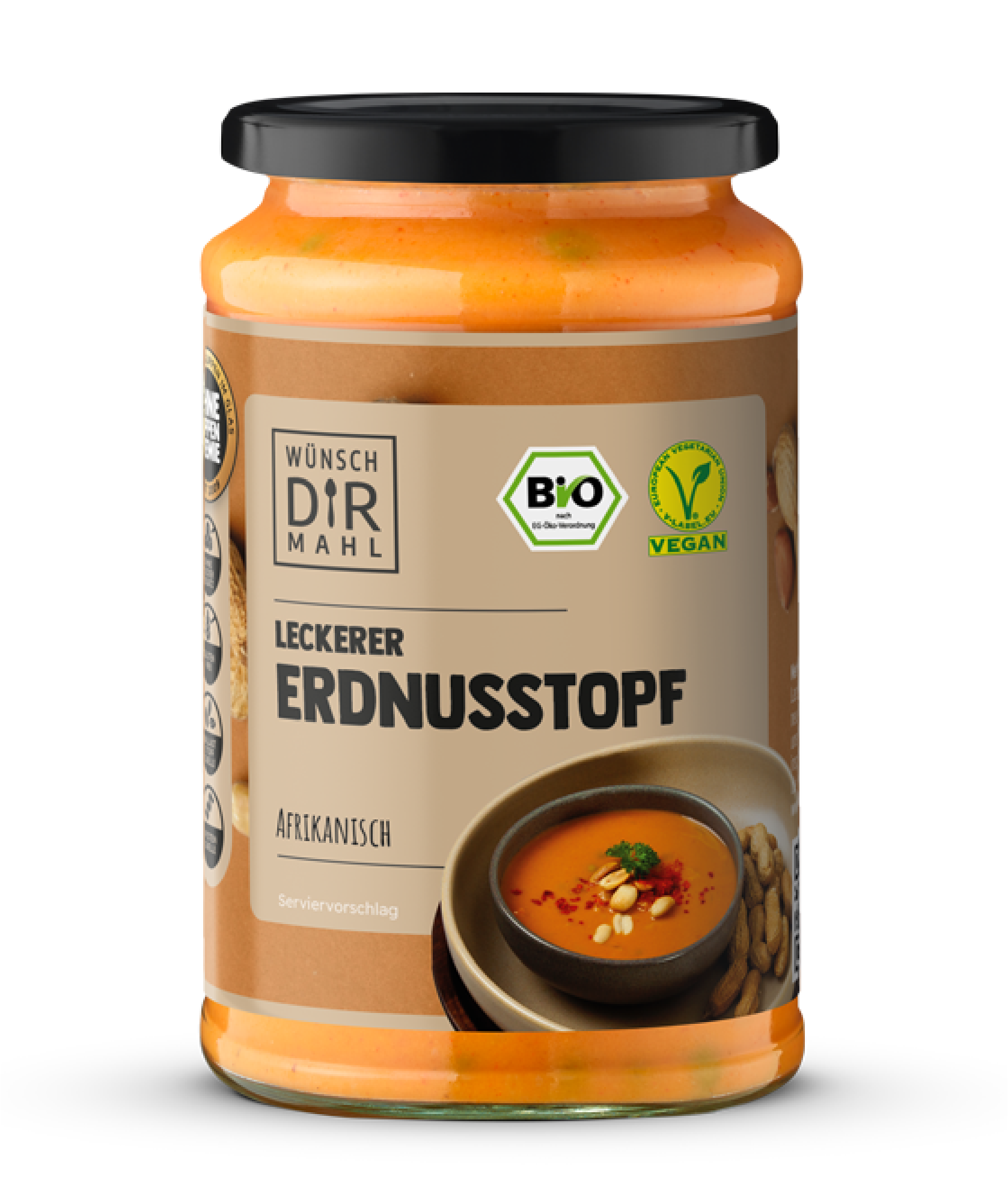 WDM Bio Vegane Erdnusstopf Afrikanisch, 380ml