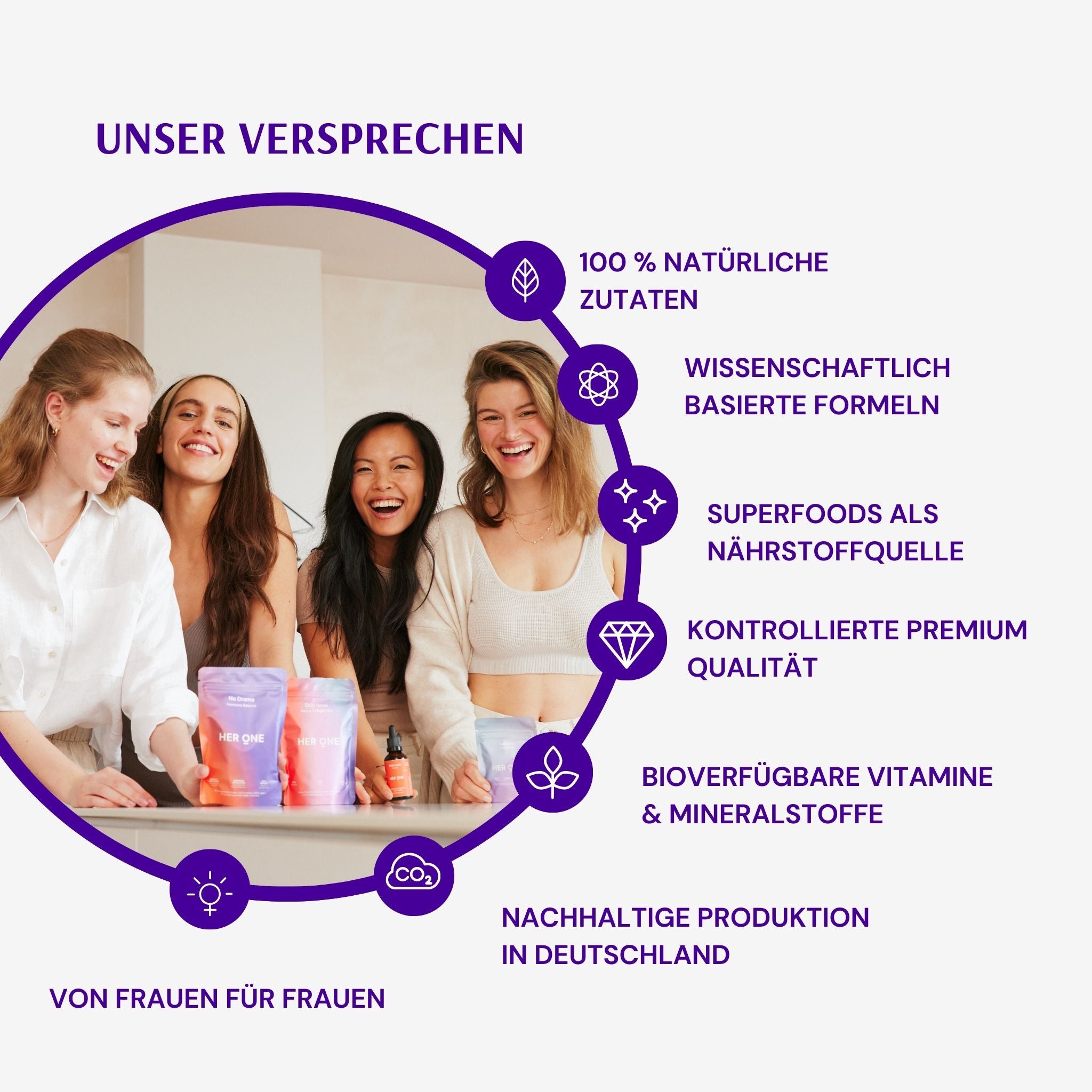 HER ONE Inner Beauty Erdbeere (Pulver, 70 g)