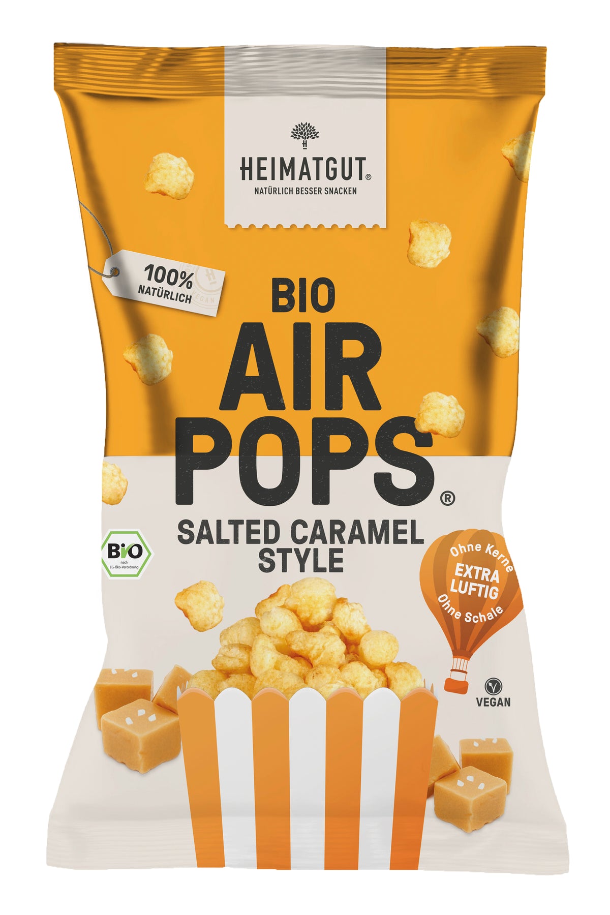 Heimatgut Bio AirPops Salted Caramel Style, 55g