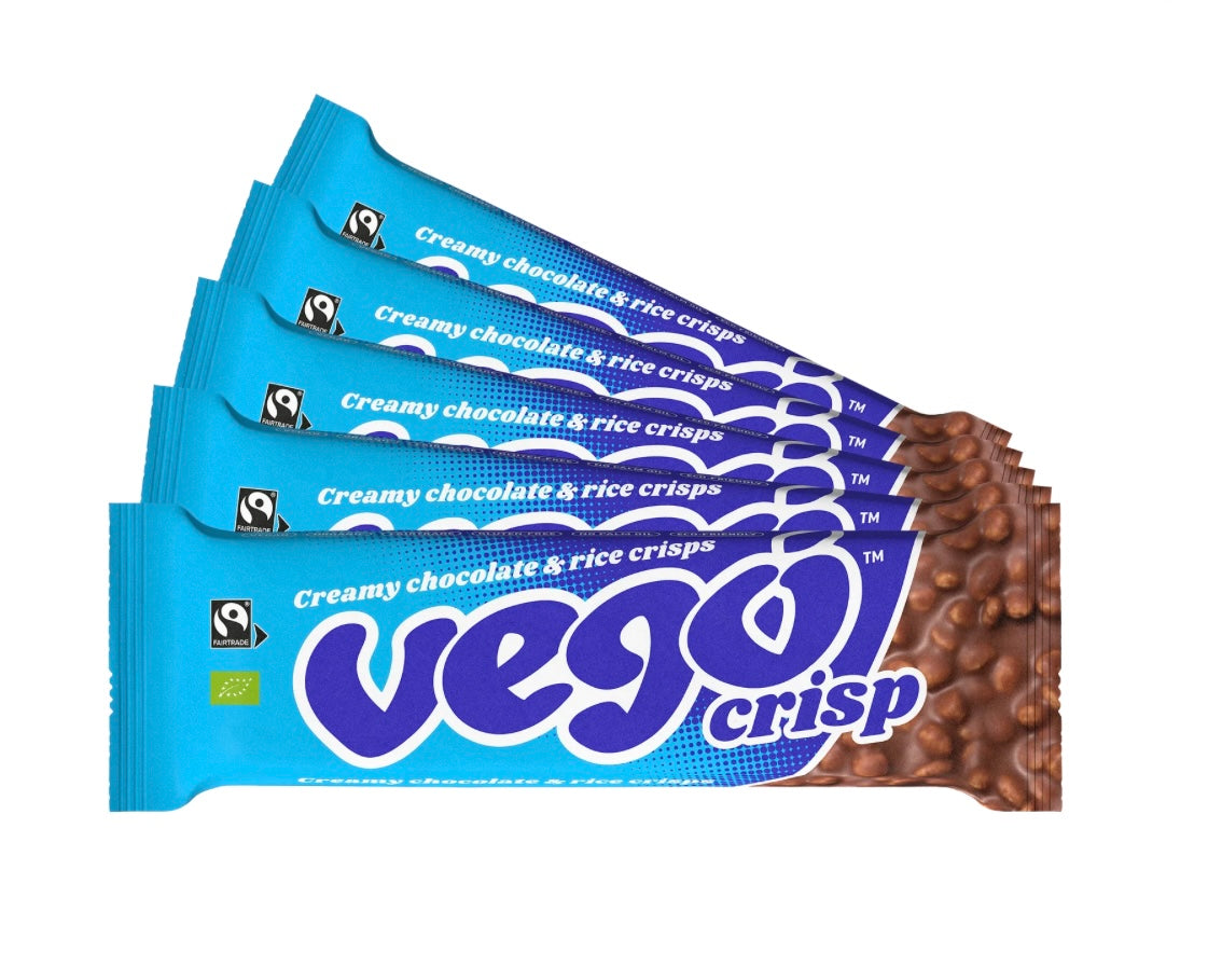 20x Vego Crisp Riegel - Creamy chocolate & rice crisps