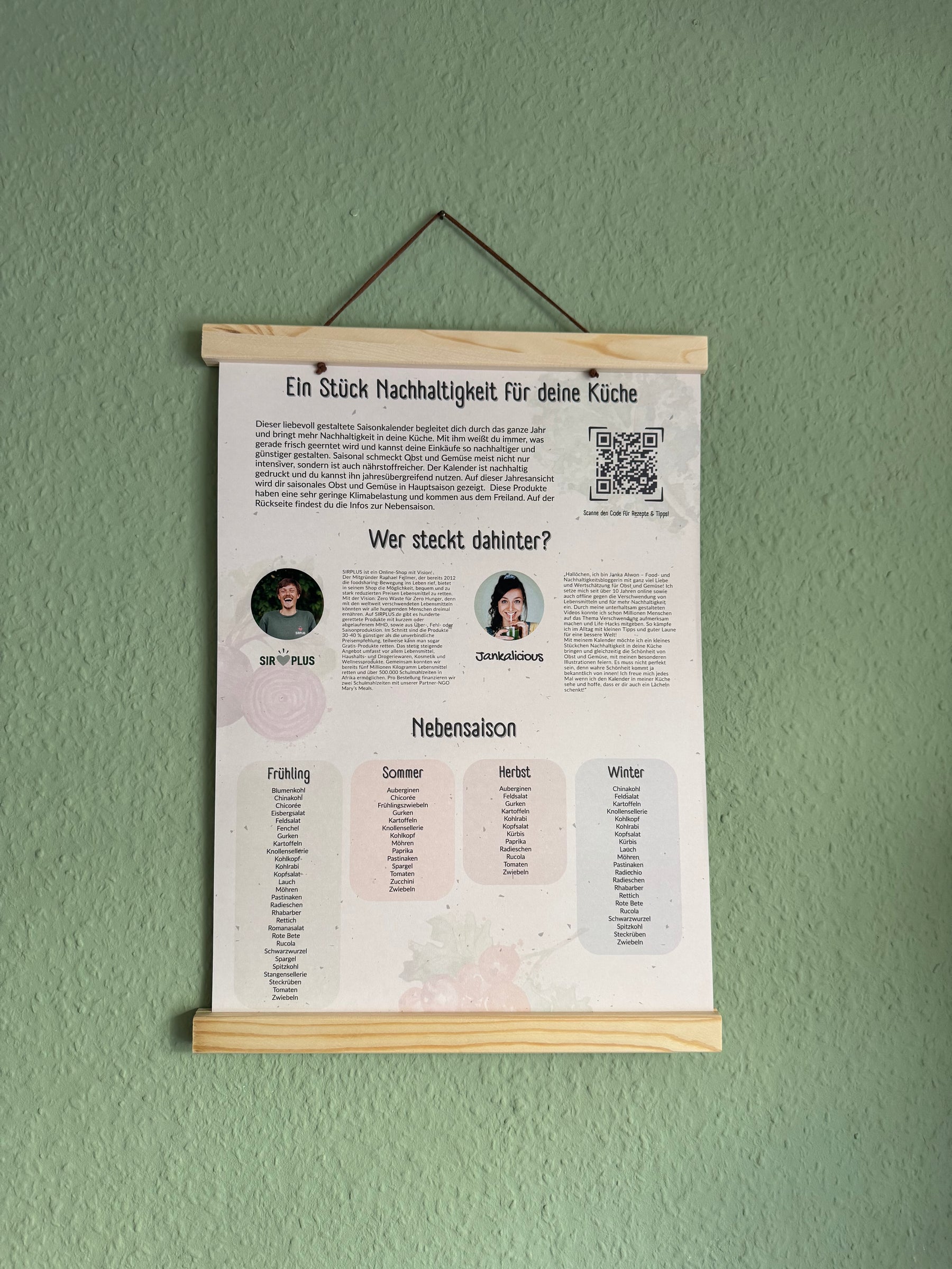 Janka Saisonkalender - Jahresübersicht zum Hängen, A3